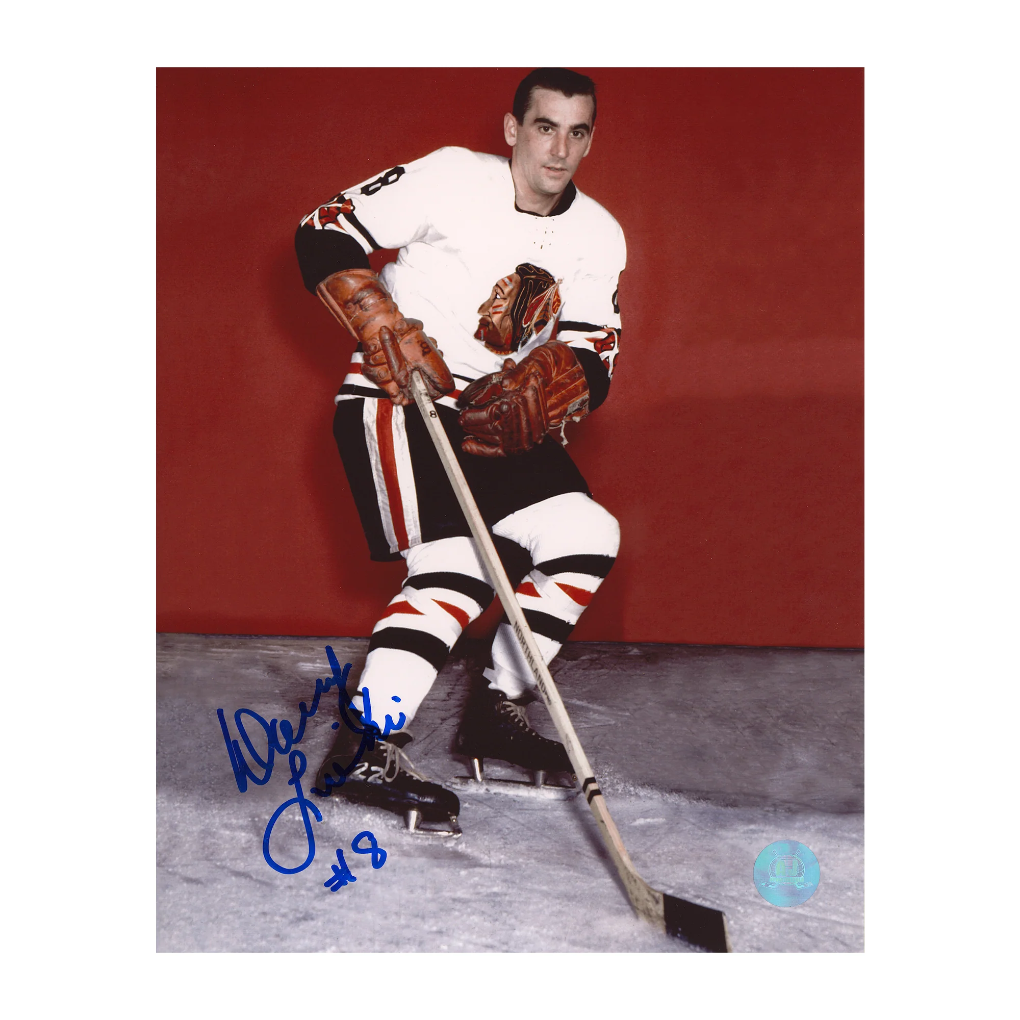 Danny Lewicki Autographed Chicago Blackhawks Portrait 8x10 Photo