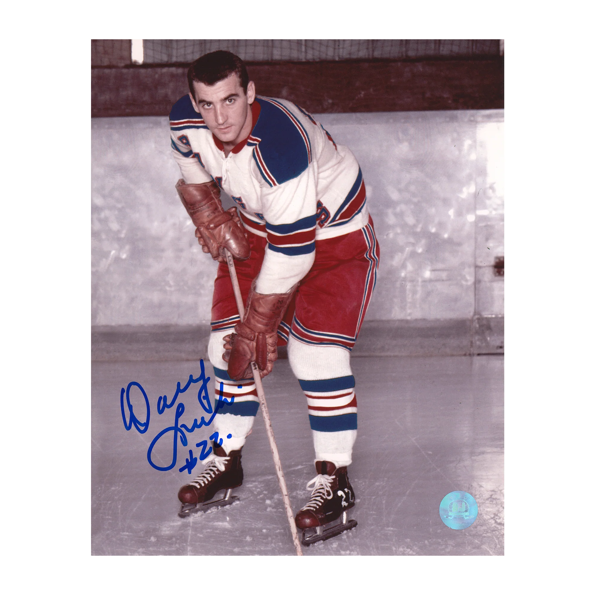 Danny Lewicki Autographed New York Rangers Hockey 8x10 Photo