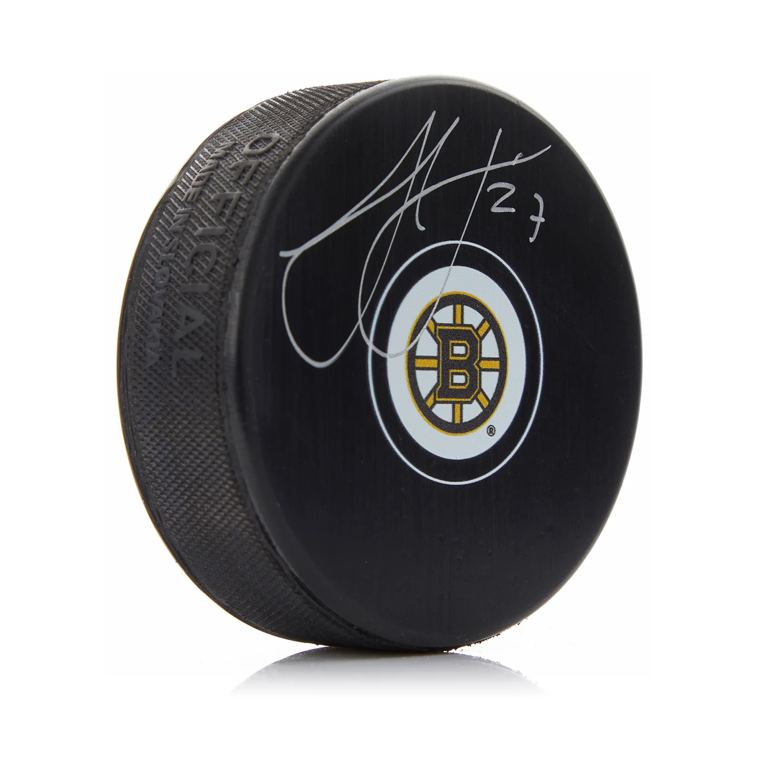 Hampus Lindholm Autographed Boston Bruins Hockey Puck