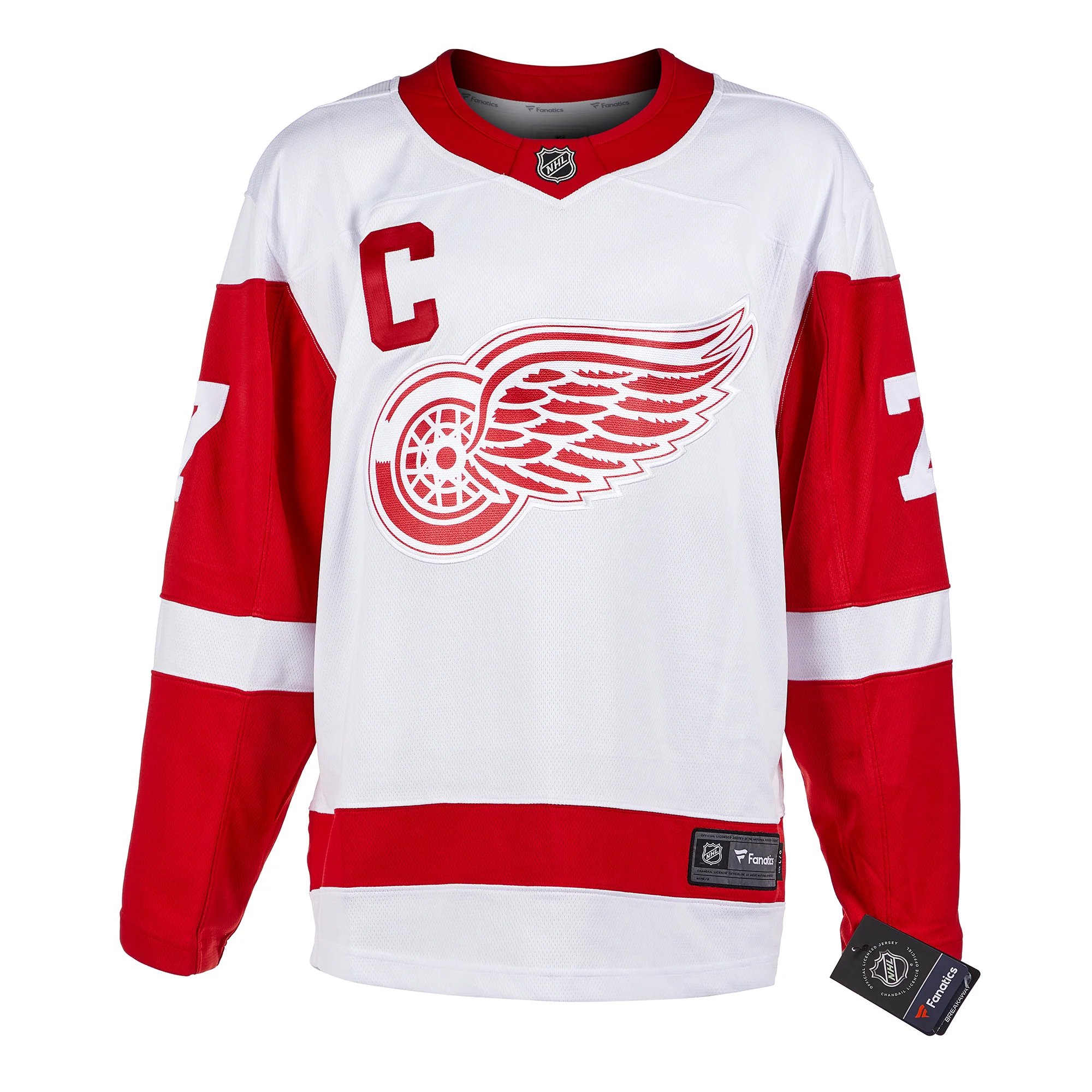 Ted Lindsay Signed Detroit Red Wings White Fanatics Breakaway Jersey - Image 2