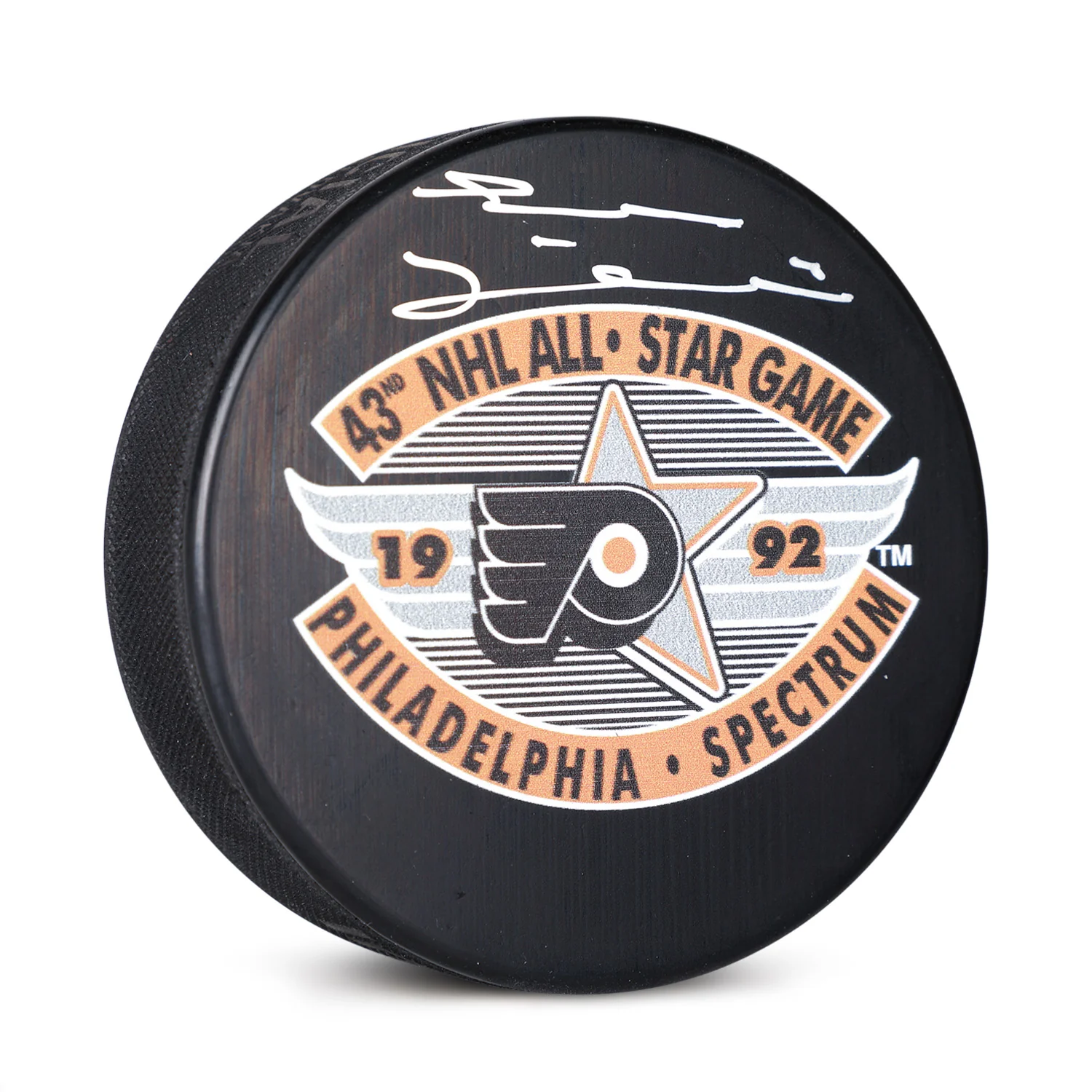 Trevor Linden Autographed 1992 NHL All-Star Game Puck