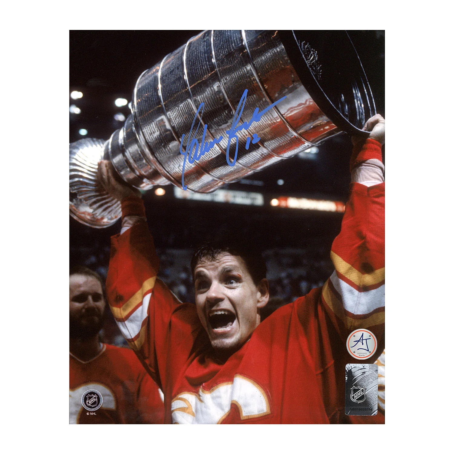 Hakan Loob Autographed Calgary Flames Stanley Cup 8x10 Photo