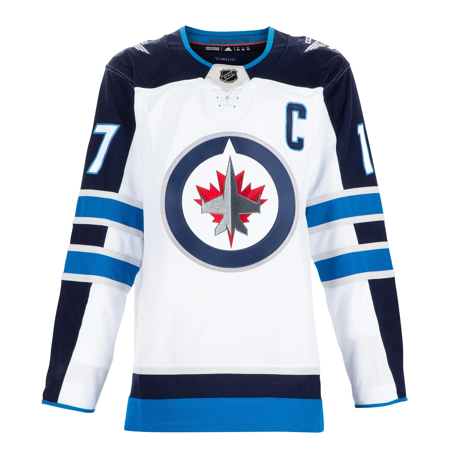 Adam Lowry Autographed Winnipeg Jets White adidas Jersey - Image 2