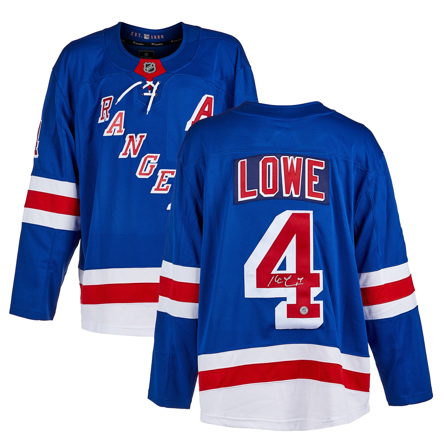 Kevin Lowe Autographed New York Rangers Fanatics Breakaway Jersey - Image 3