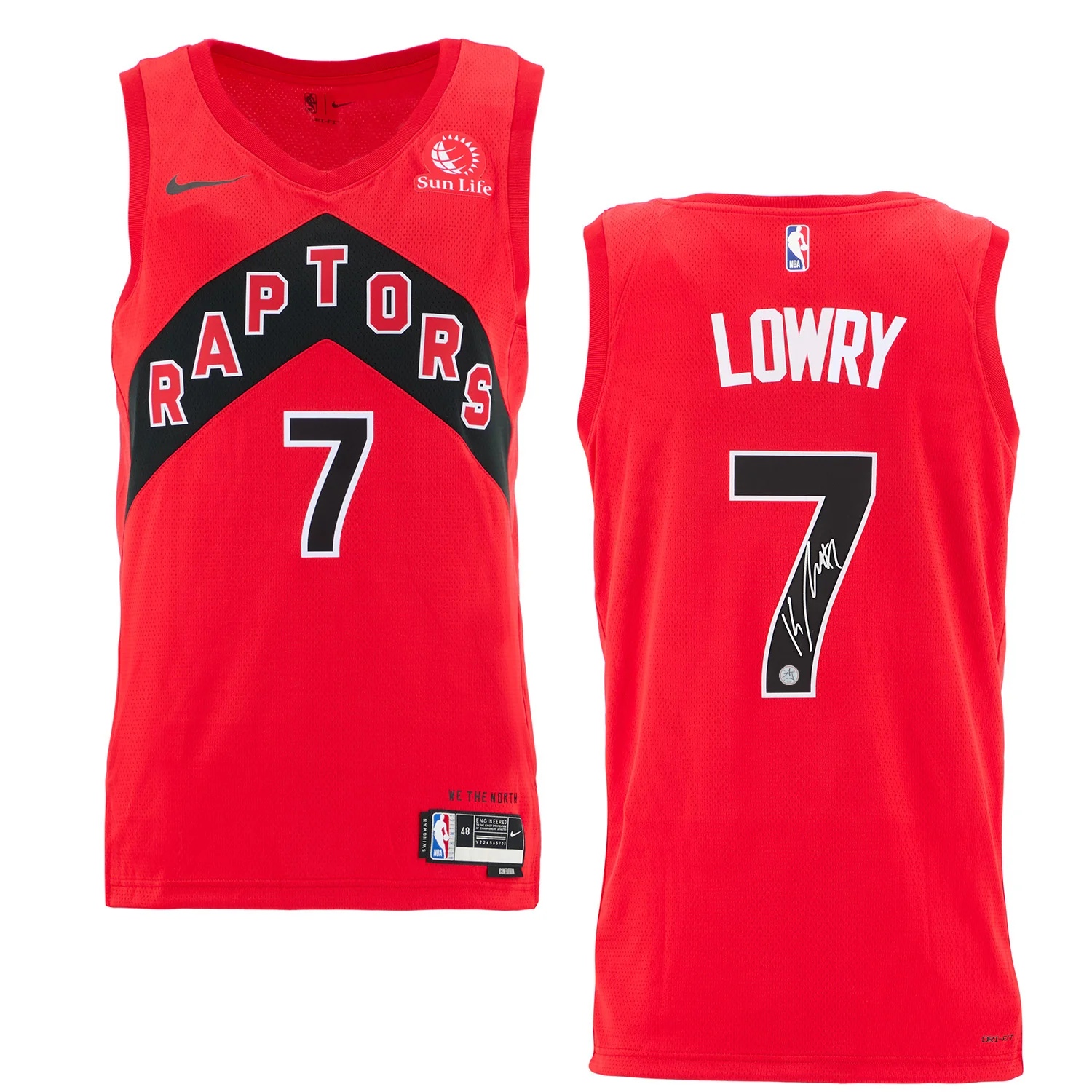 Kyle Lowry Autographed Toronto Raptors Red Nike Swingman Jersey - Image 3
