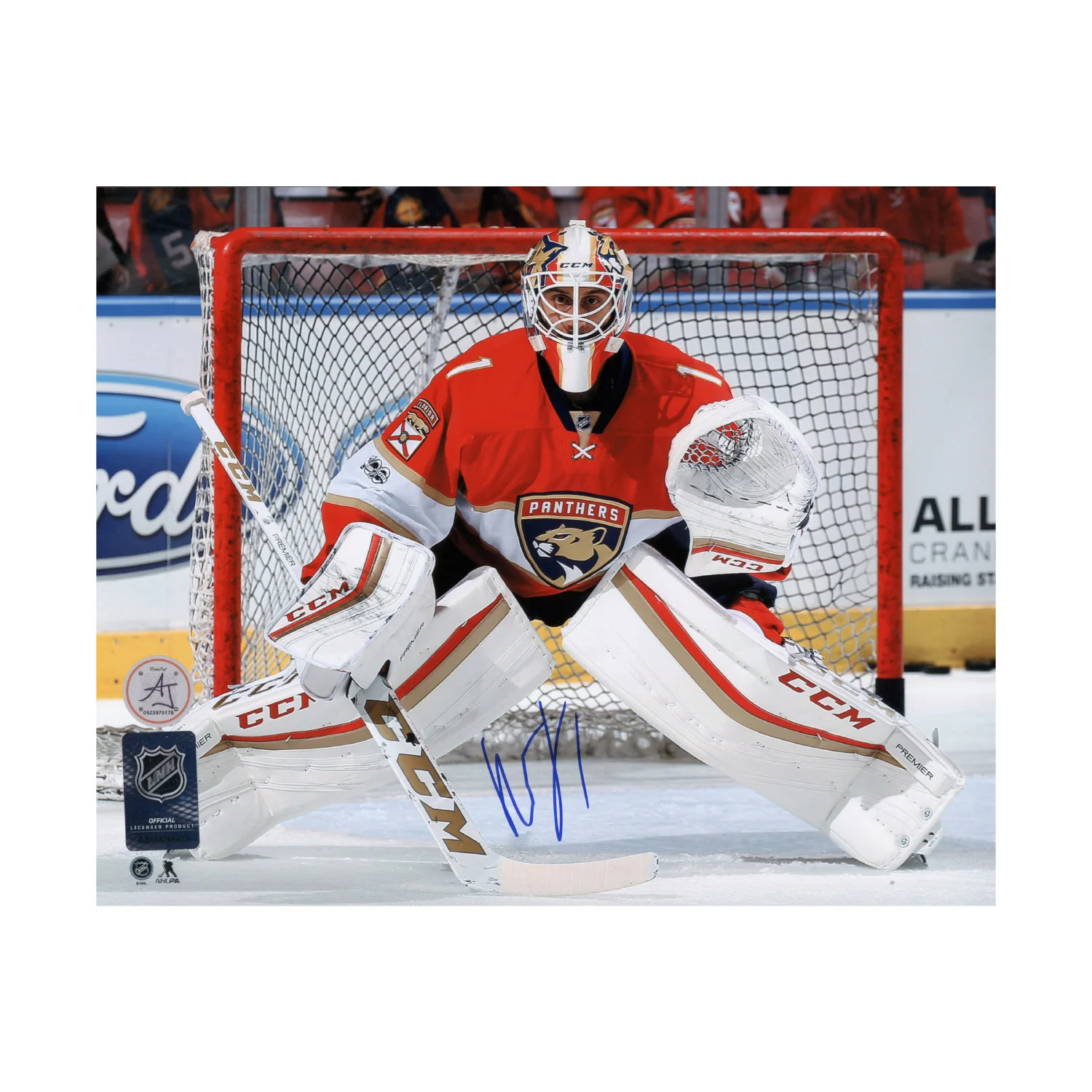 Roberto Luongo Autographed Florida Panthers Goalie 8x10 Photo