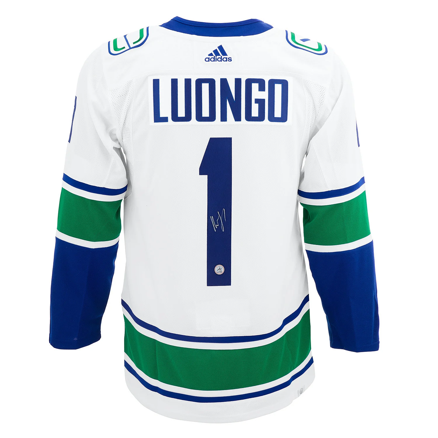 Roberto Luongo Signed Vancouver Canucks White adidas Jersey