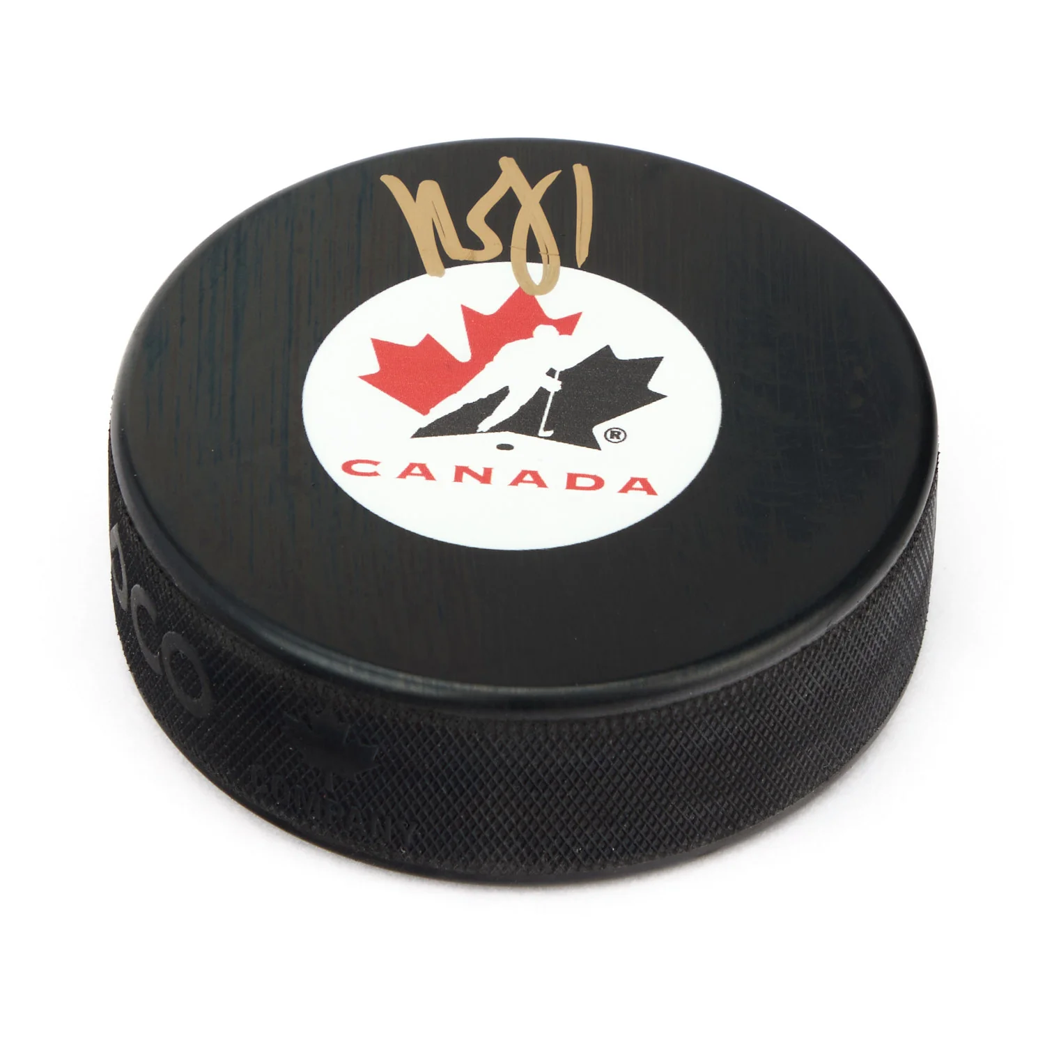 Roberto Luongo Autographed Team Canada Hockey Canada Puck
