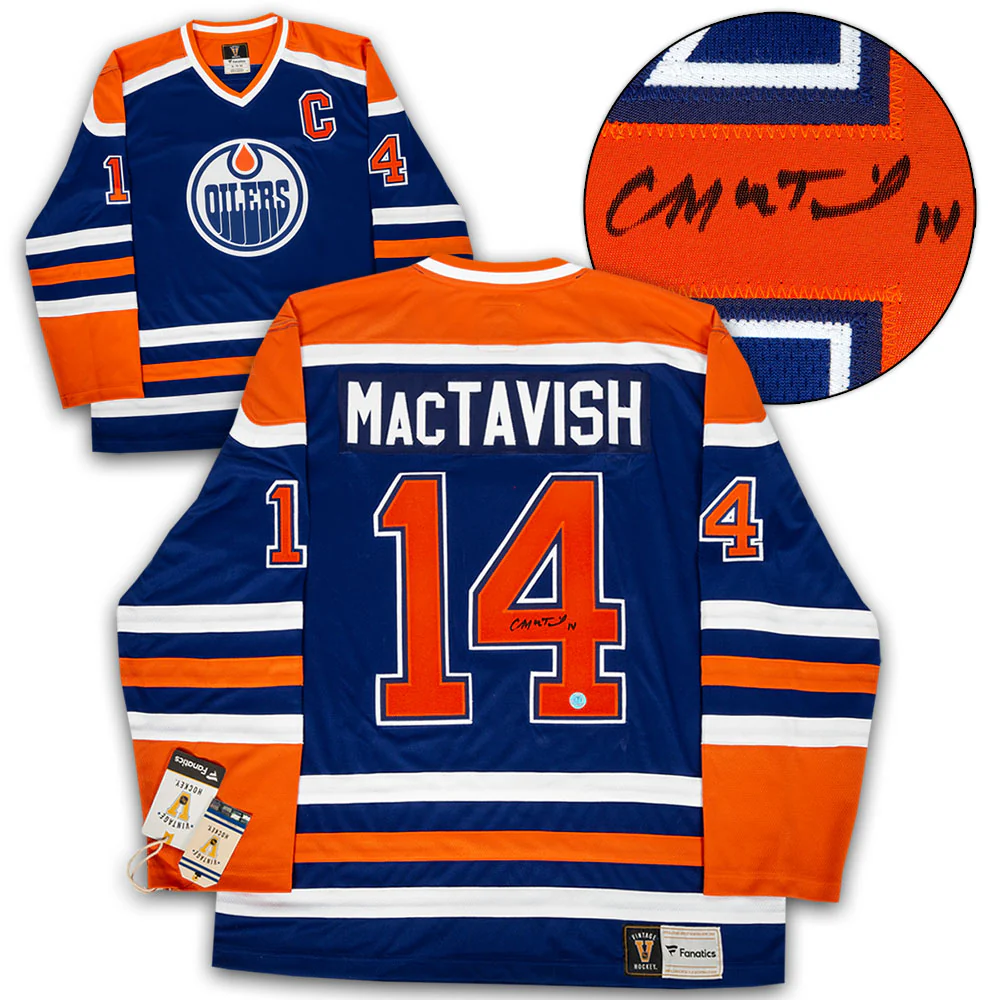 Craig MacTavish Autographed Edmonton Oilers Fanatics Throwback Jersey