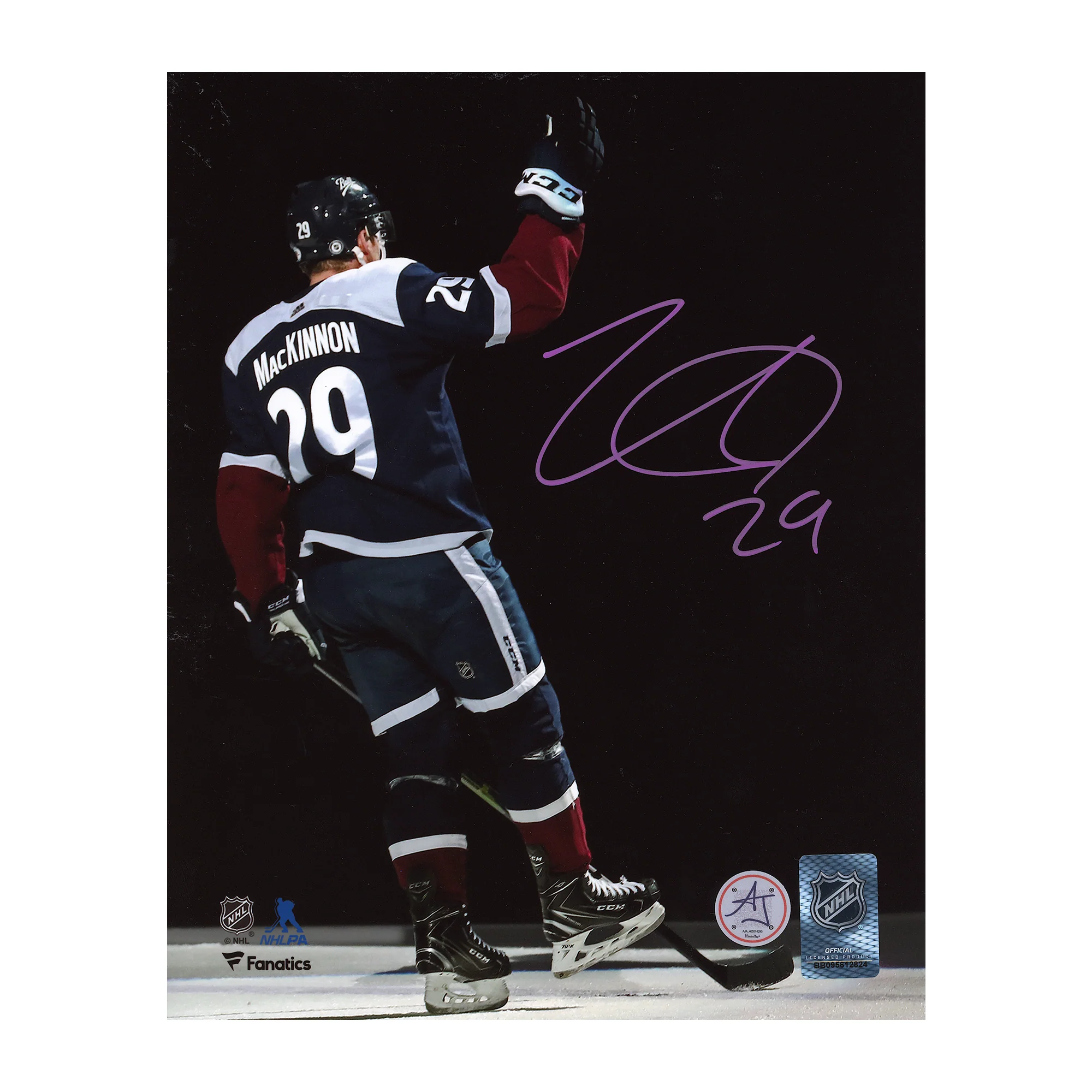 Nathan Mackinnon Signed Colorado Avalanche Salute 8x10 Photo