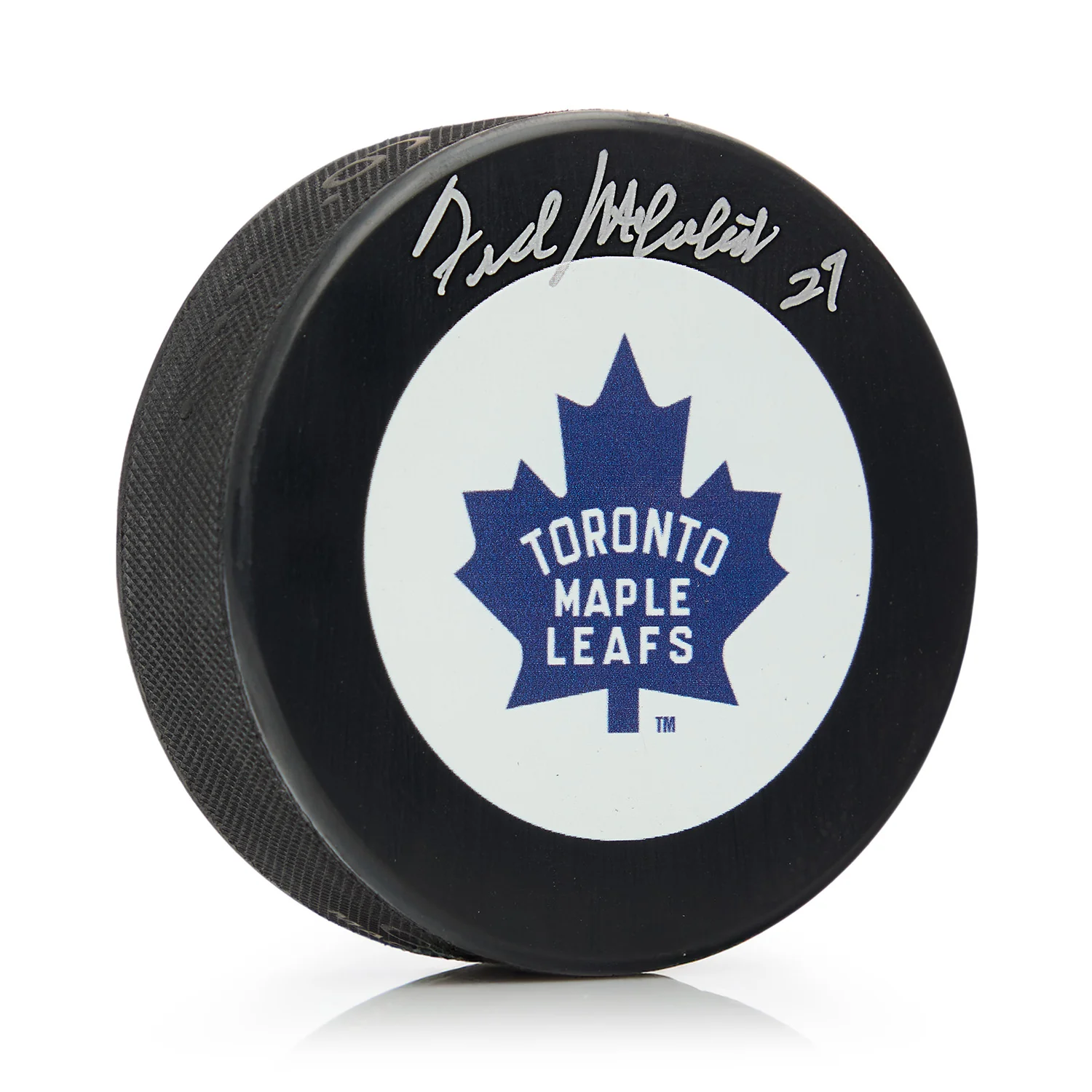 Frank Mahovlich Autographed Toronto Maple Leafs Retro Logo Puck