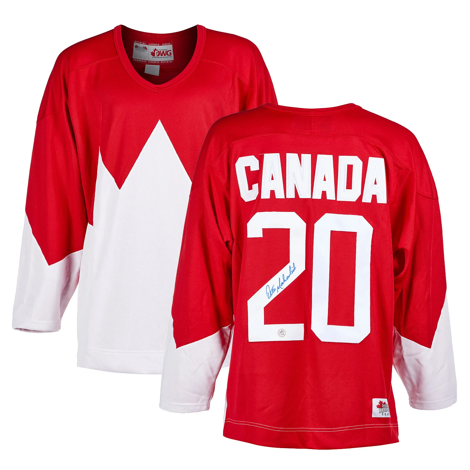 Pete Mahovlich 1972 Summit Series Signed Team Canada Hockey Jersey - Image 3