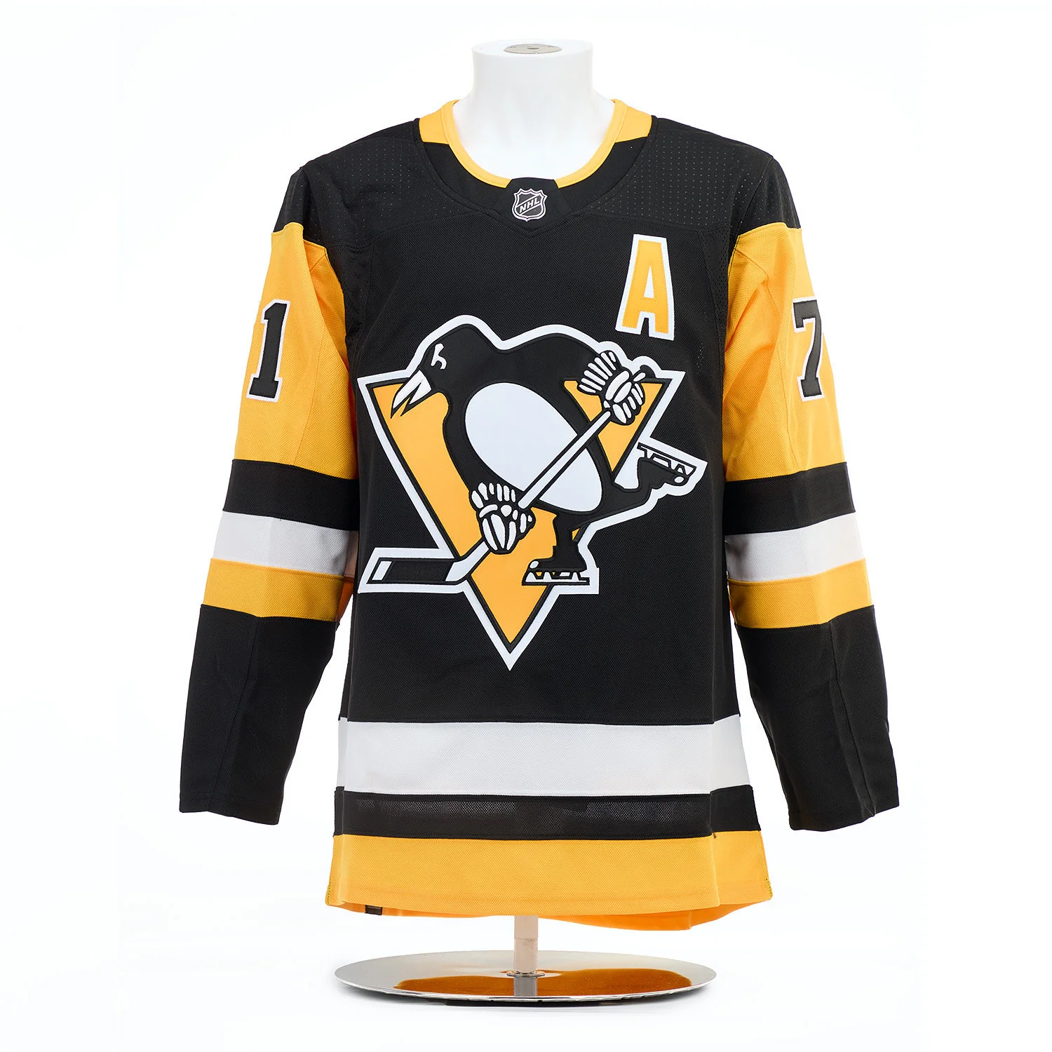 Evgeni Malkin Signed Pittsburgh Penguins Oil Paint Style Art Jersey #1/25 - Image 2
