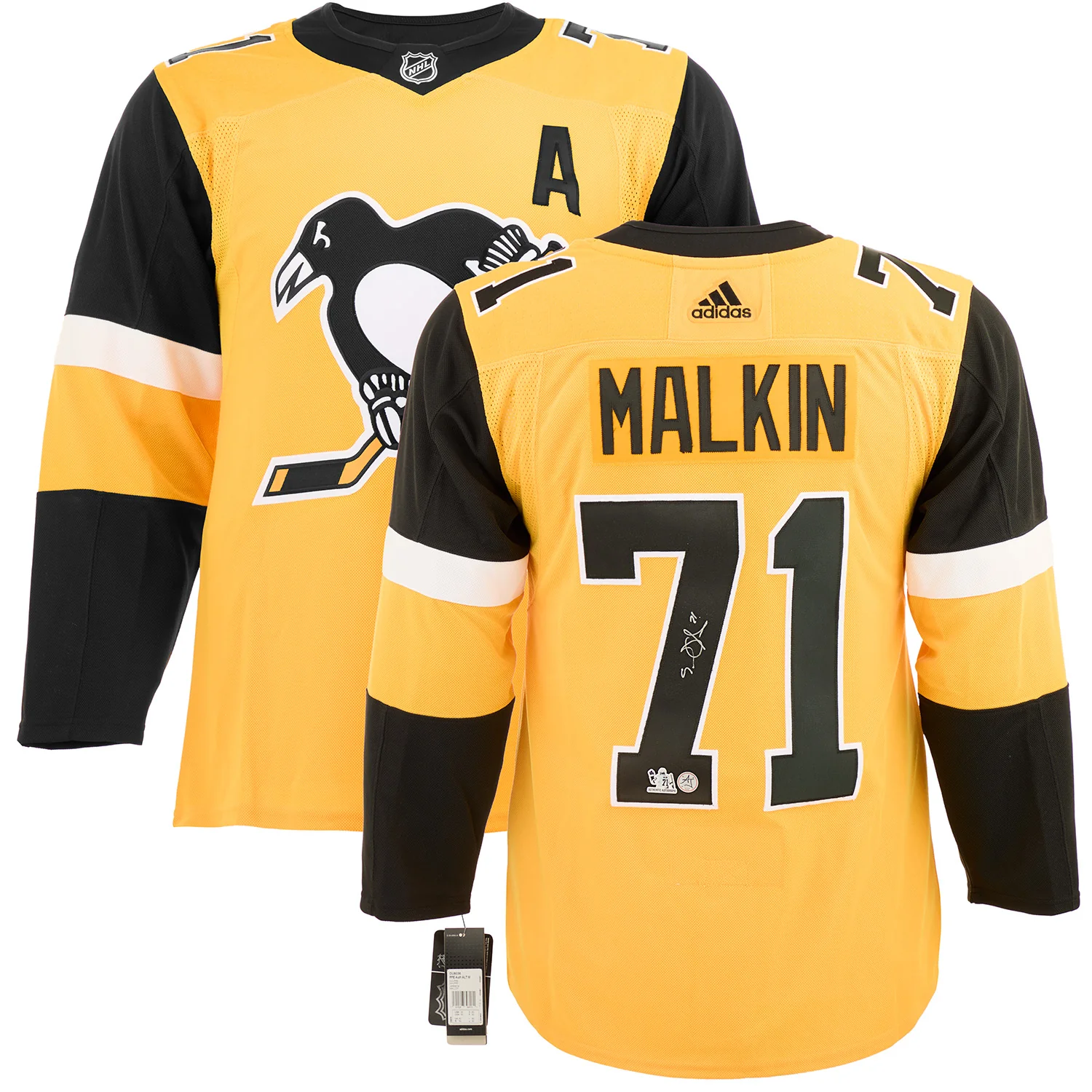Evgeni Malkin Signed Pittsburgh Penguins Alternate adidas Jersey - Image 3