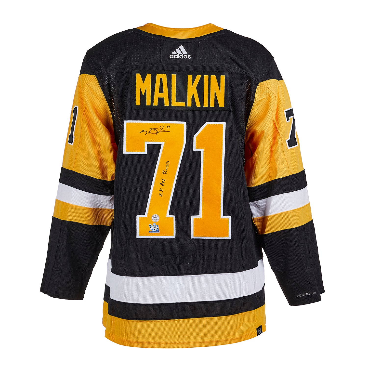 Evgeni Malkin Signed Pittsburgh Penguins adidas Jersey with Art Ross Note