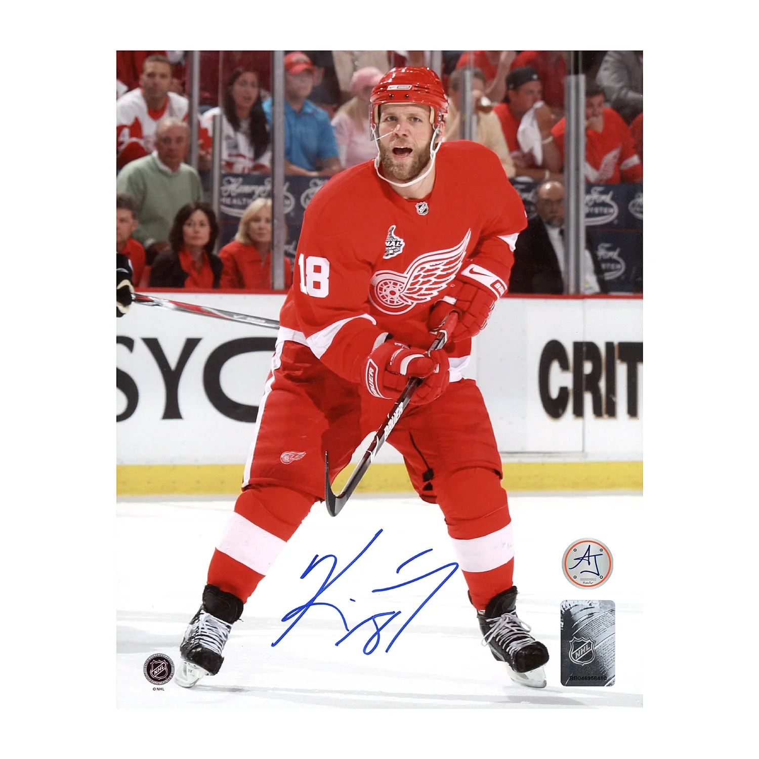 Kirk Maltby Autographed Detroit Red Wings Hockey 8x10 Photo