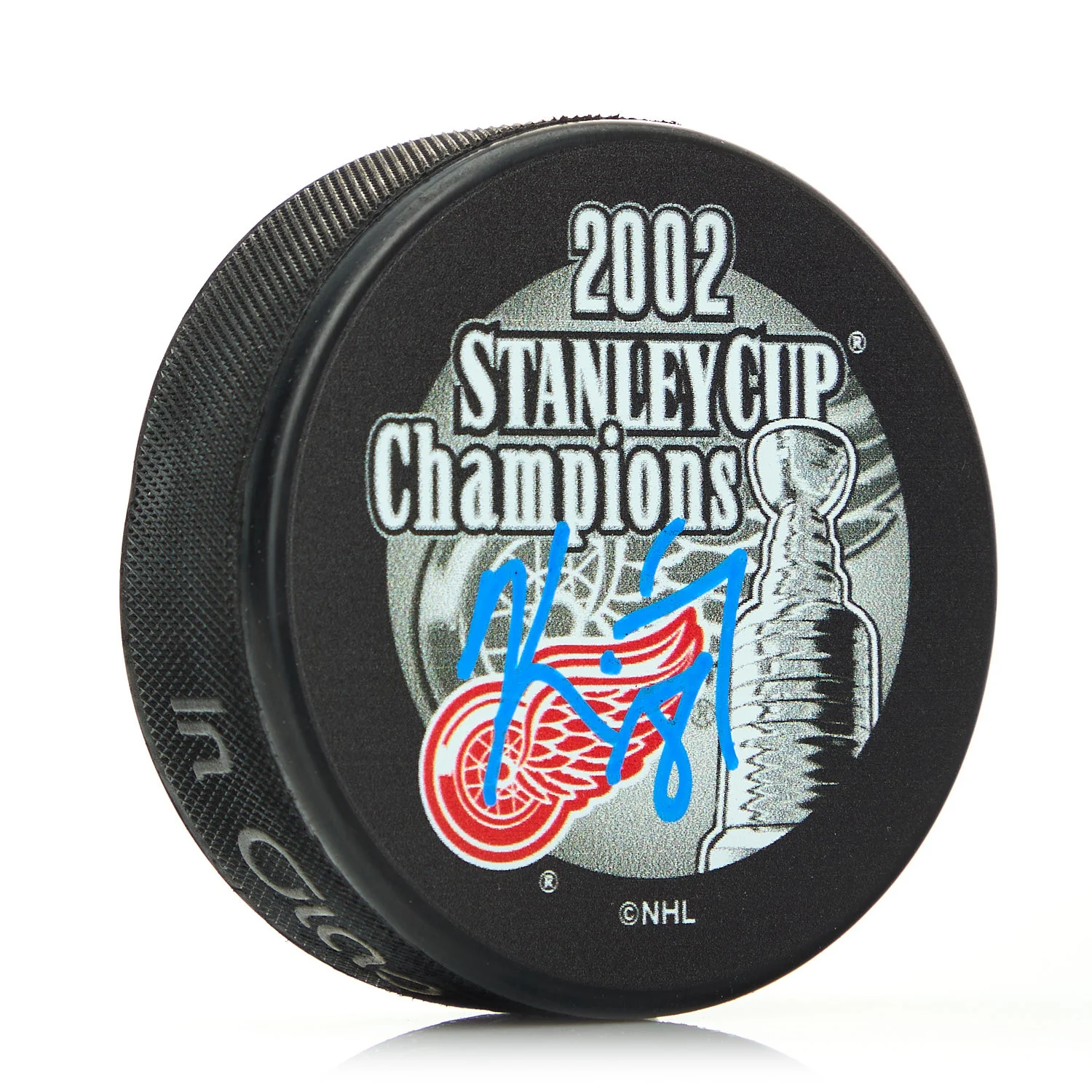 Kirk Maltby Detroit Red Wings Autographed 2002 Stanley Cup Puck
