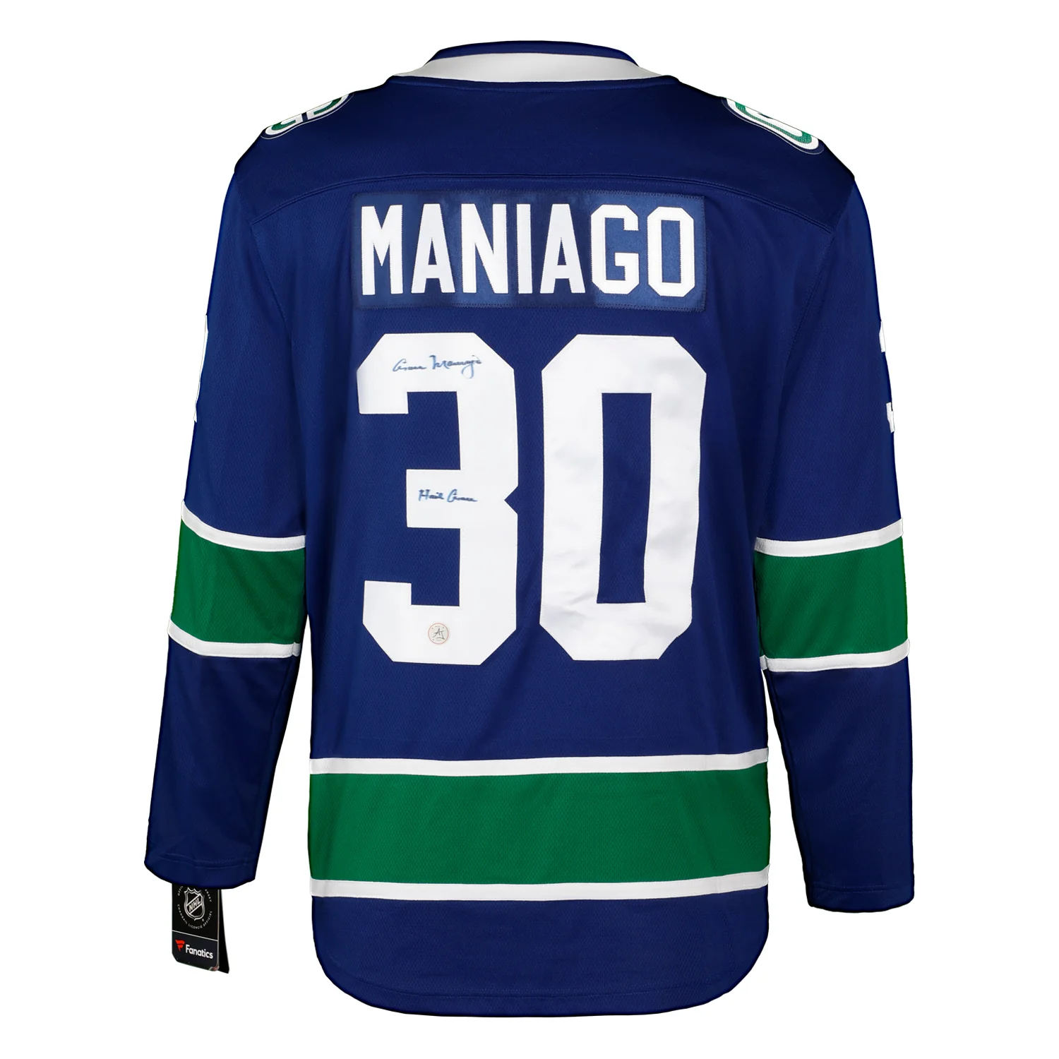Cesare Maniago Signed Vancouver Canucks Fanatics Breakaway Jersey