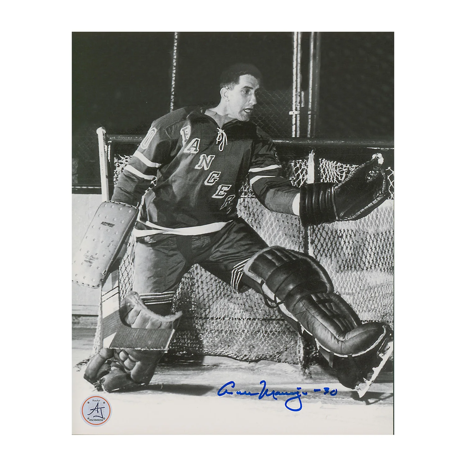 Cesare Maniago New York Rangers Autographed Goalie 8x10 Photo