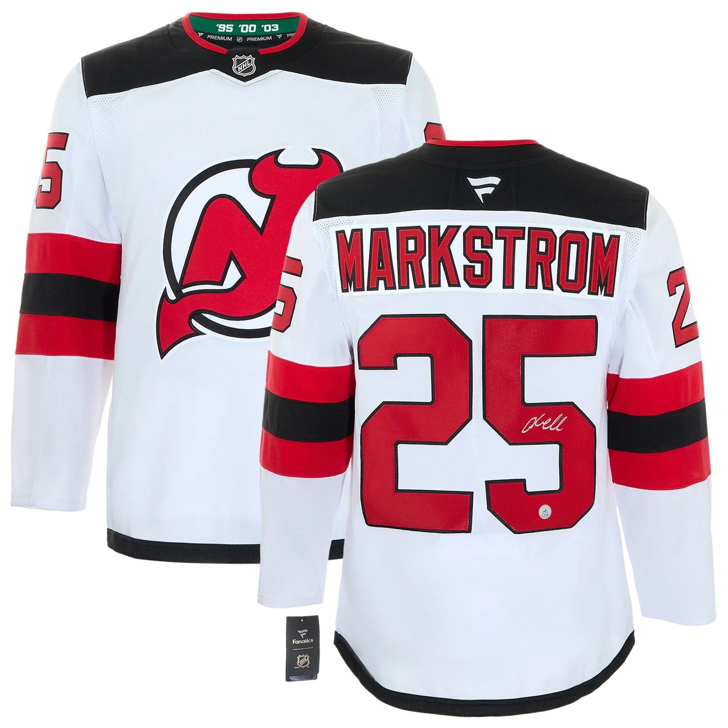 Jacob Markstrom Signed New Jersey Devils White Fanatics Premium Jersey - Image 3