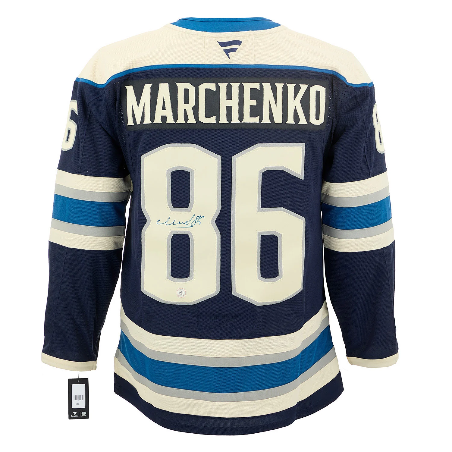 Kirill Marchenko Signed Columbus Blue Jackets Alt Cannon Fanatics Premium Jersey