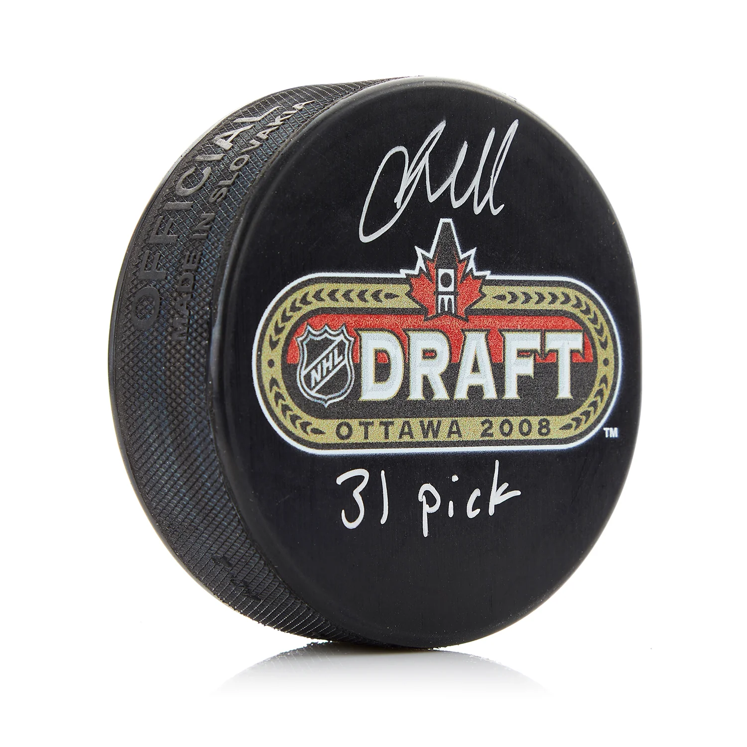 Jacob Markstrom Signed 2008 NHL Entry Draft Puck with Note