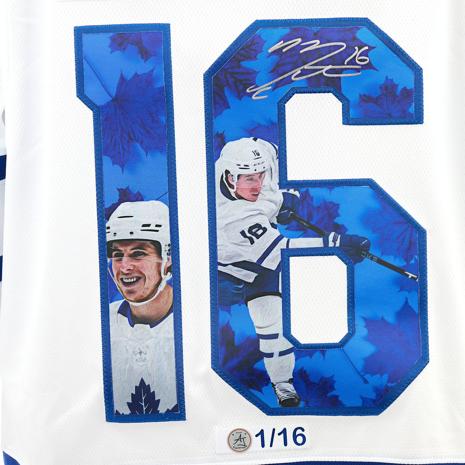 Mitch Marner Autographed Toronto Maple Leafs Star Portrait Art Jersey #1/16 - Image 3
