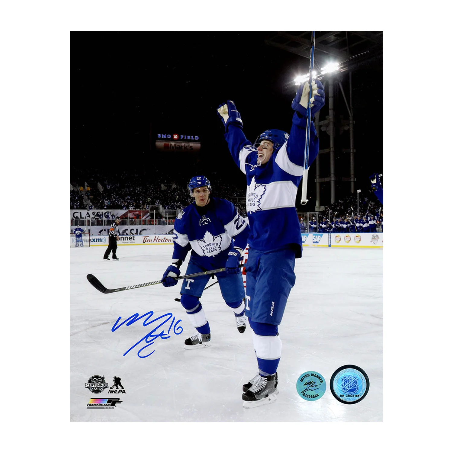 Mitch Marner Signed Toronto Maple Leafs 2017 Centennial Classic 8x10 Photo