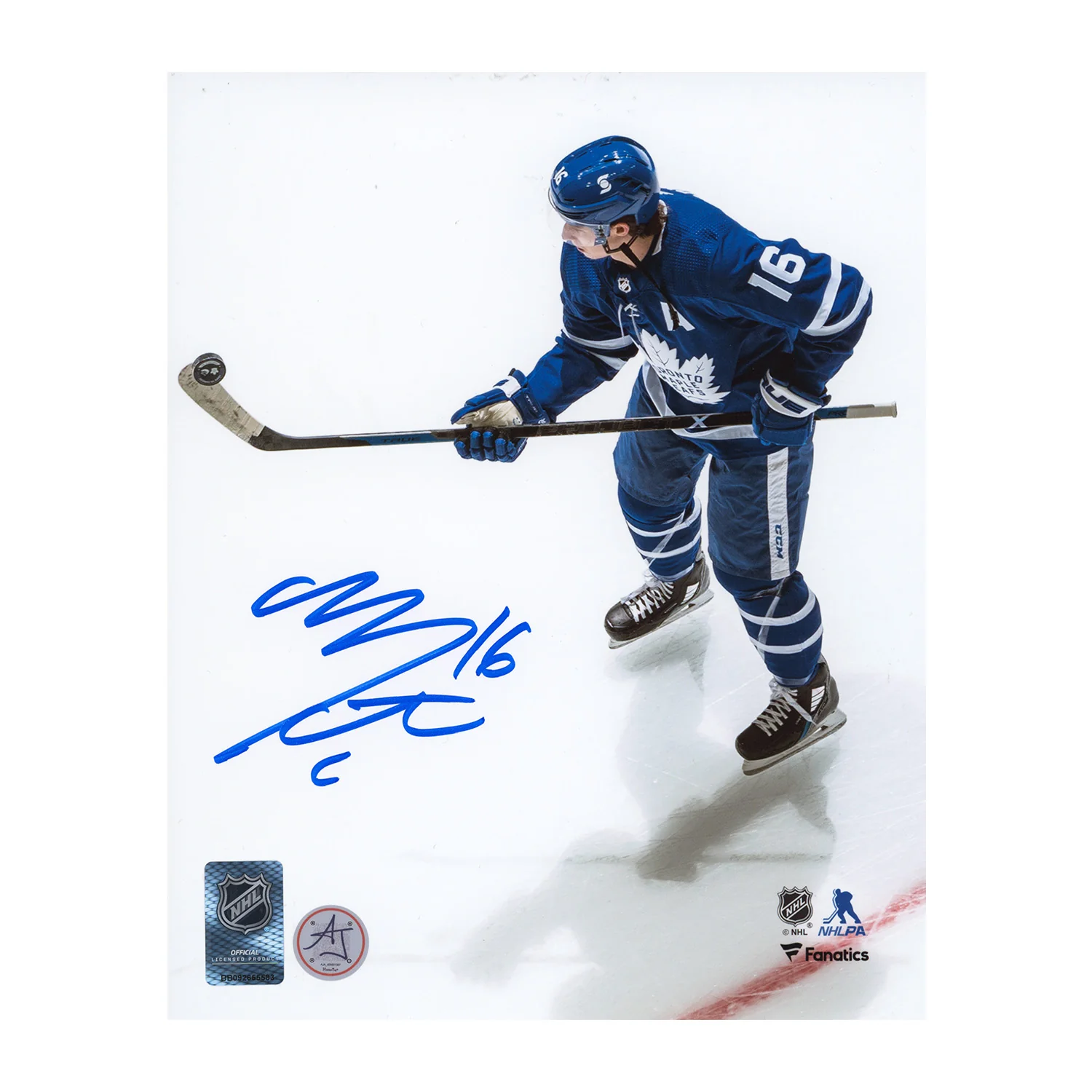 Mitch Marner Autographed Toronto Maple Leafs Aerial View 8x10 Photo