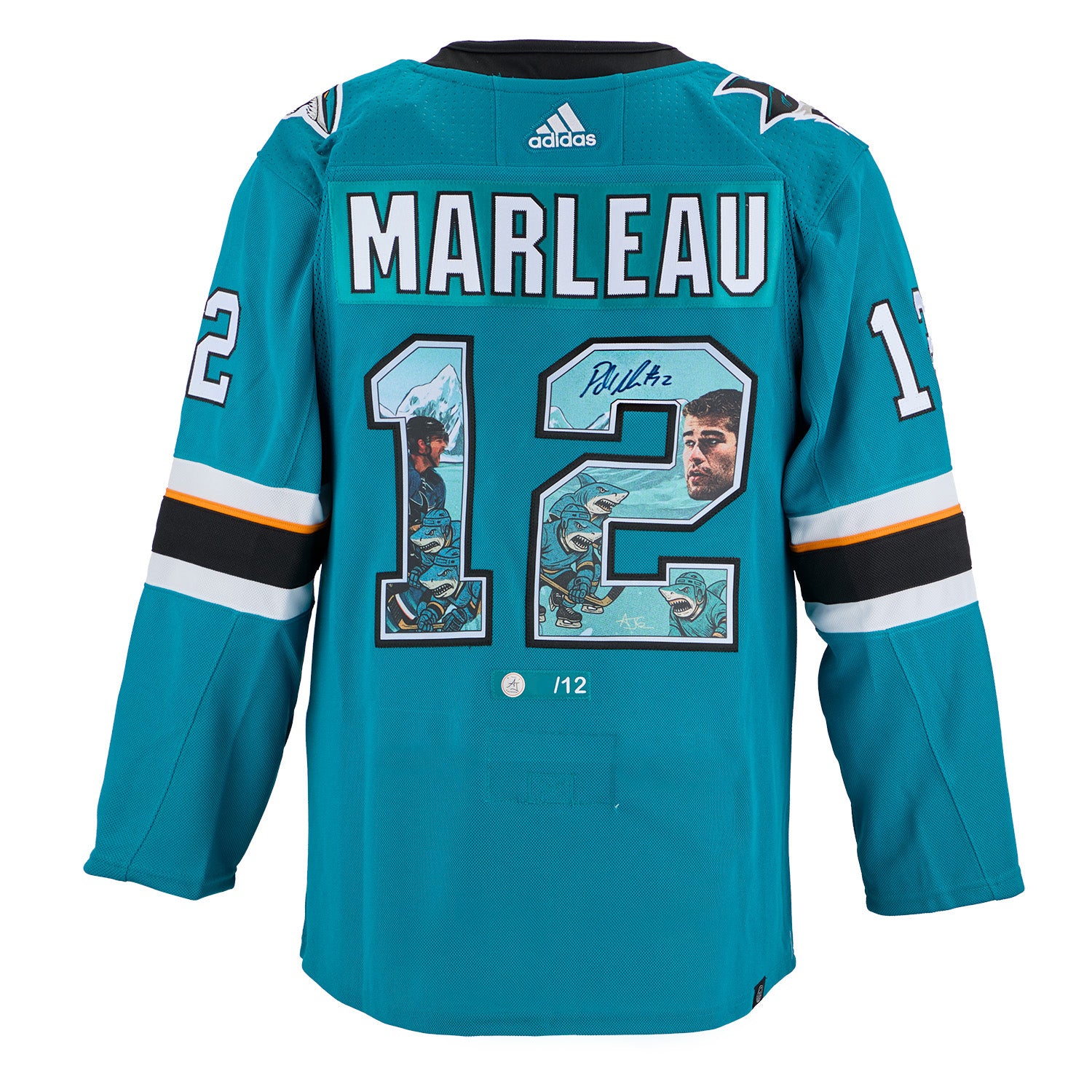 Patrick Marleau Signed San Jose Sharks Comic Book Art Jersey #/12