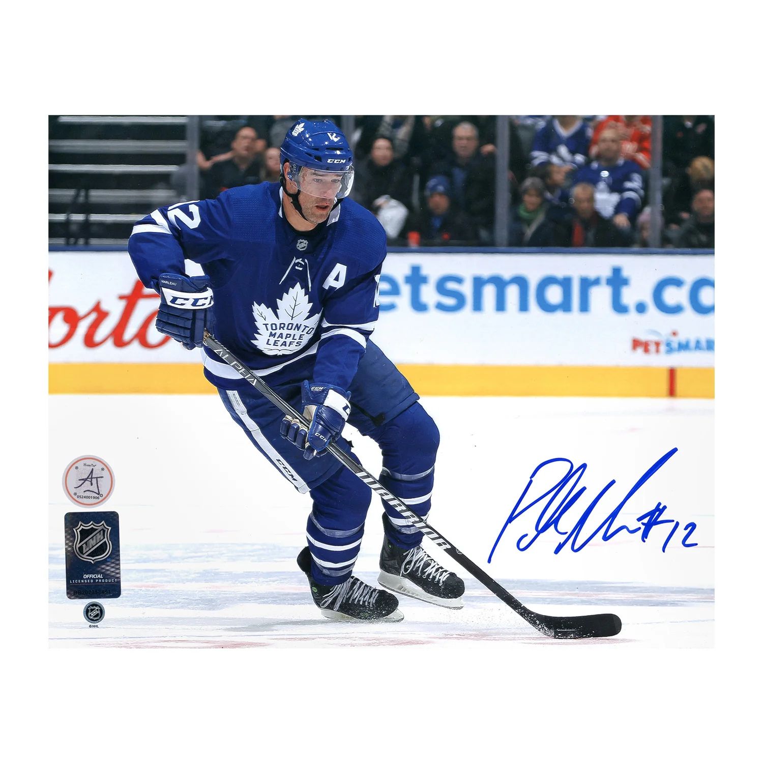 Patrick Marleau Signed Toronto Maple Leafs Game Action 8x10 Photo