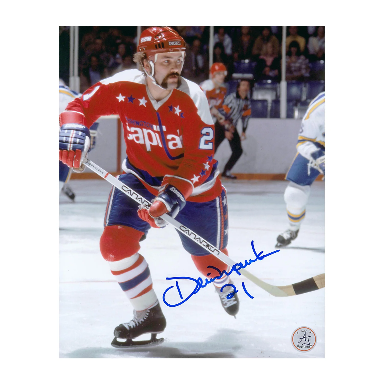 Dennis Maruk Autographed Washington Capitals Game Action 8x10 Photo