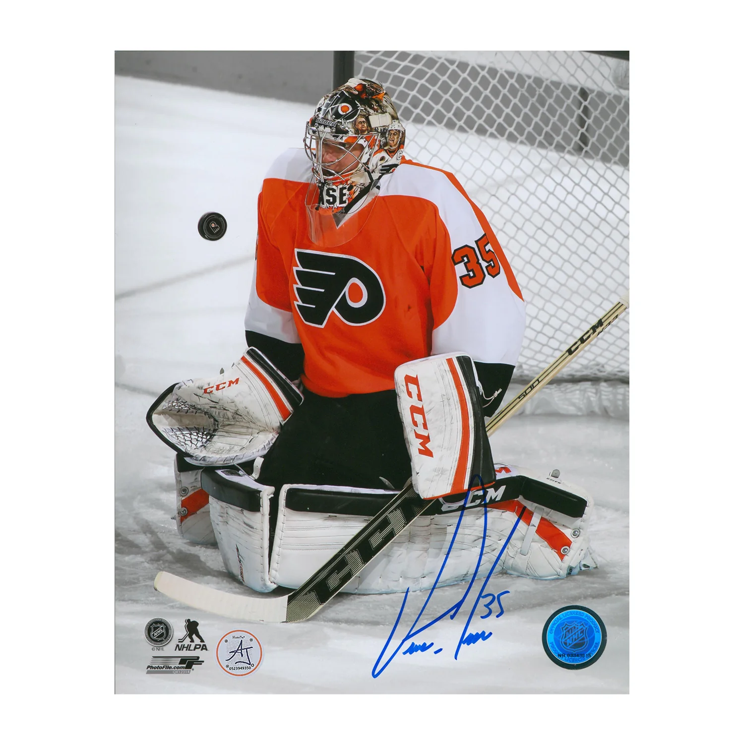 Steve Mason Philadelphia Flyers Autographed Goalie Spotlight 8x10 Photo