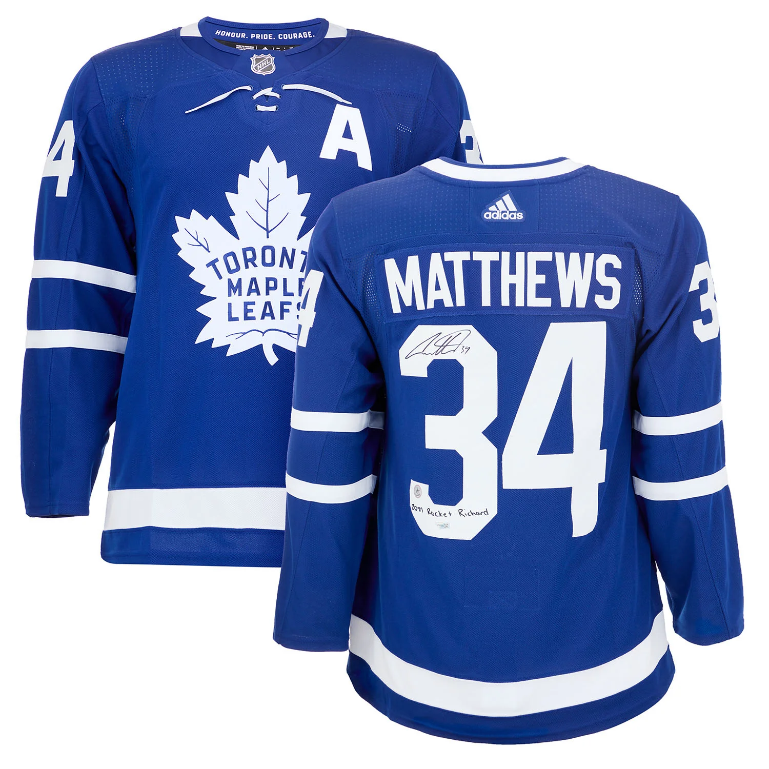 Auston Matthews Signed Toronto Maple Leafs adidas Jersey with Rocket note - Image 3
