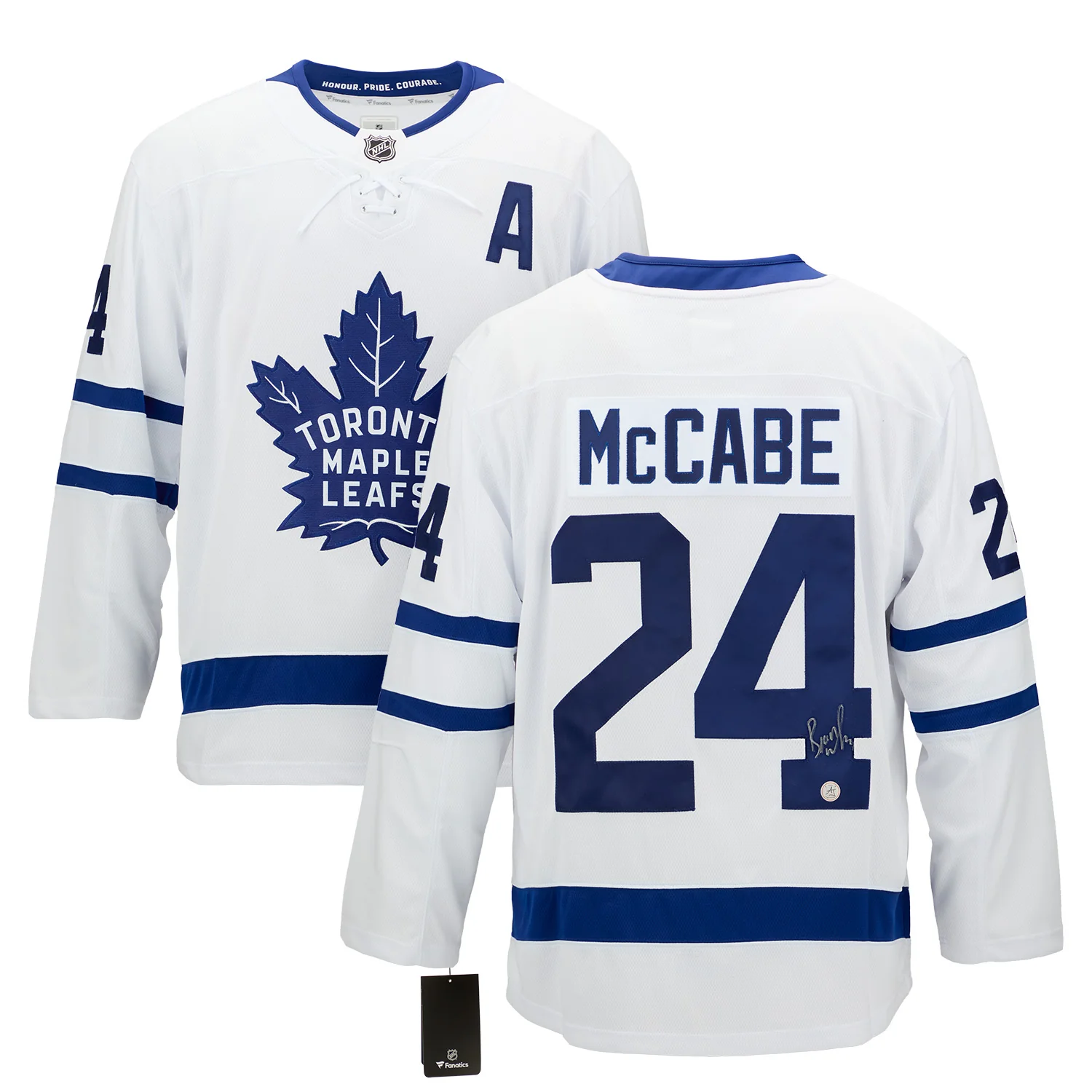 Bryan McCabe Signed Toronto Maple Leafs White Fanatics Breakaway Jersey - Image 3