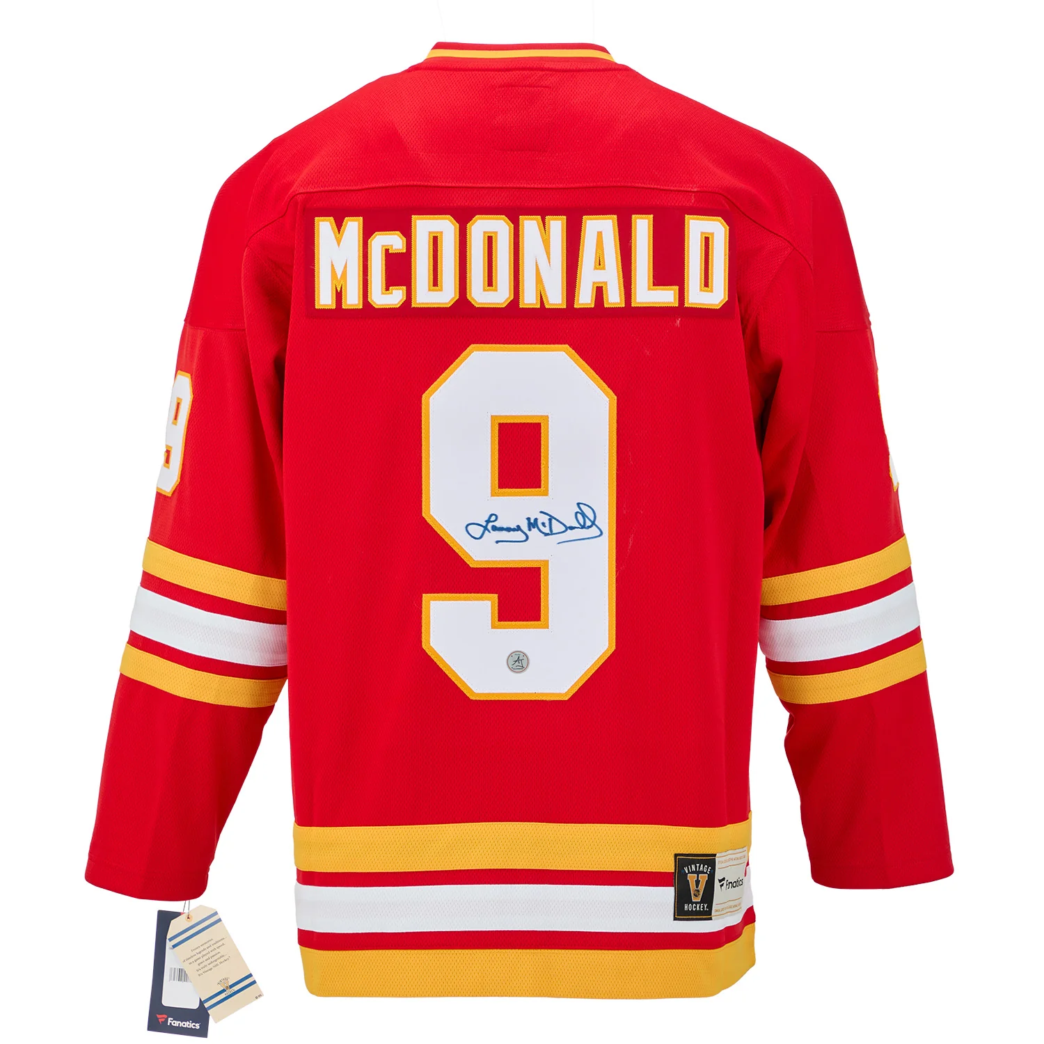 Lanny McDonald Signed Calgary Flames Fanatics Throwback Jersey