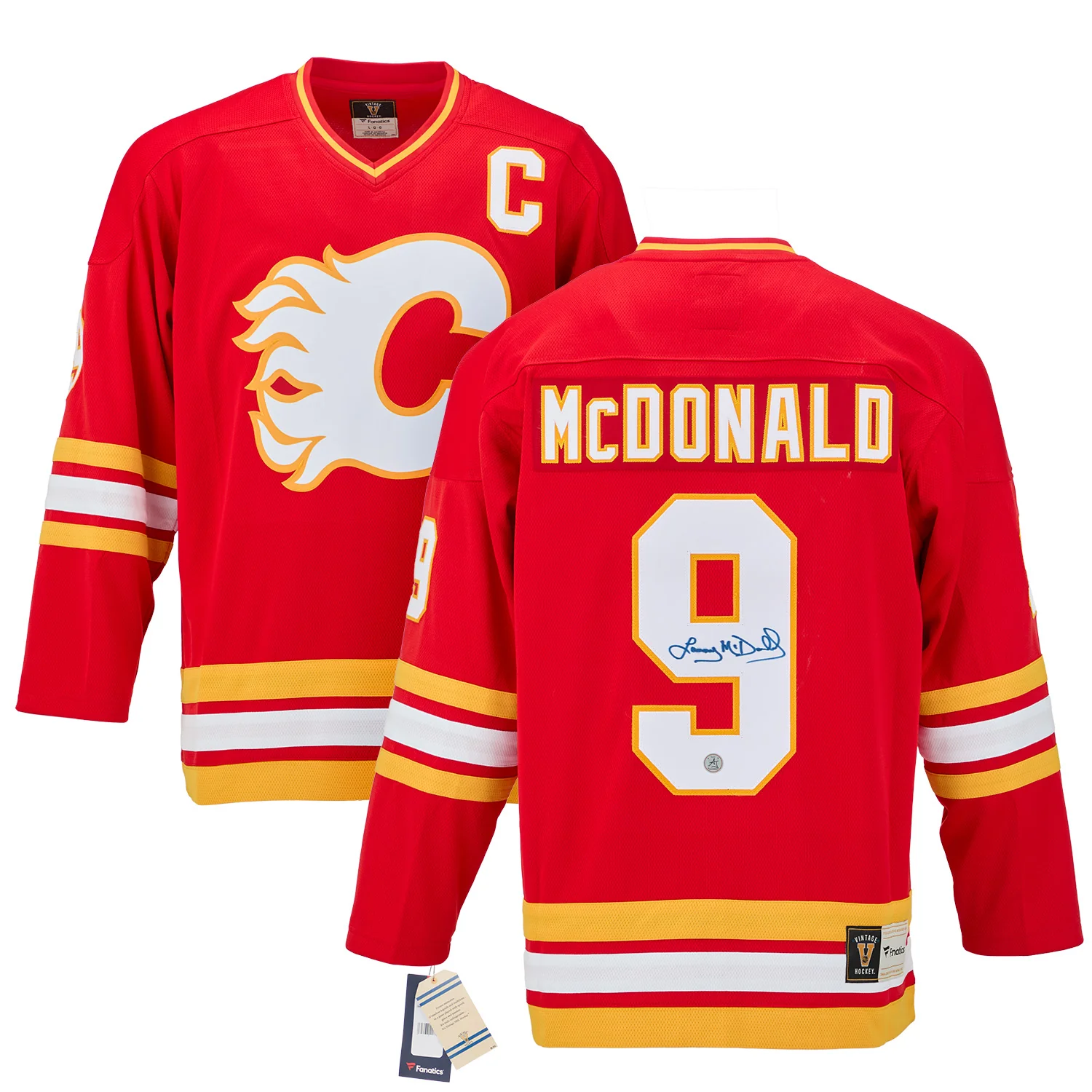 Lanny McDonald Signed Calgary Flames Fanatics Throwback Jersey - Image 3