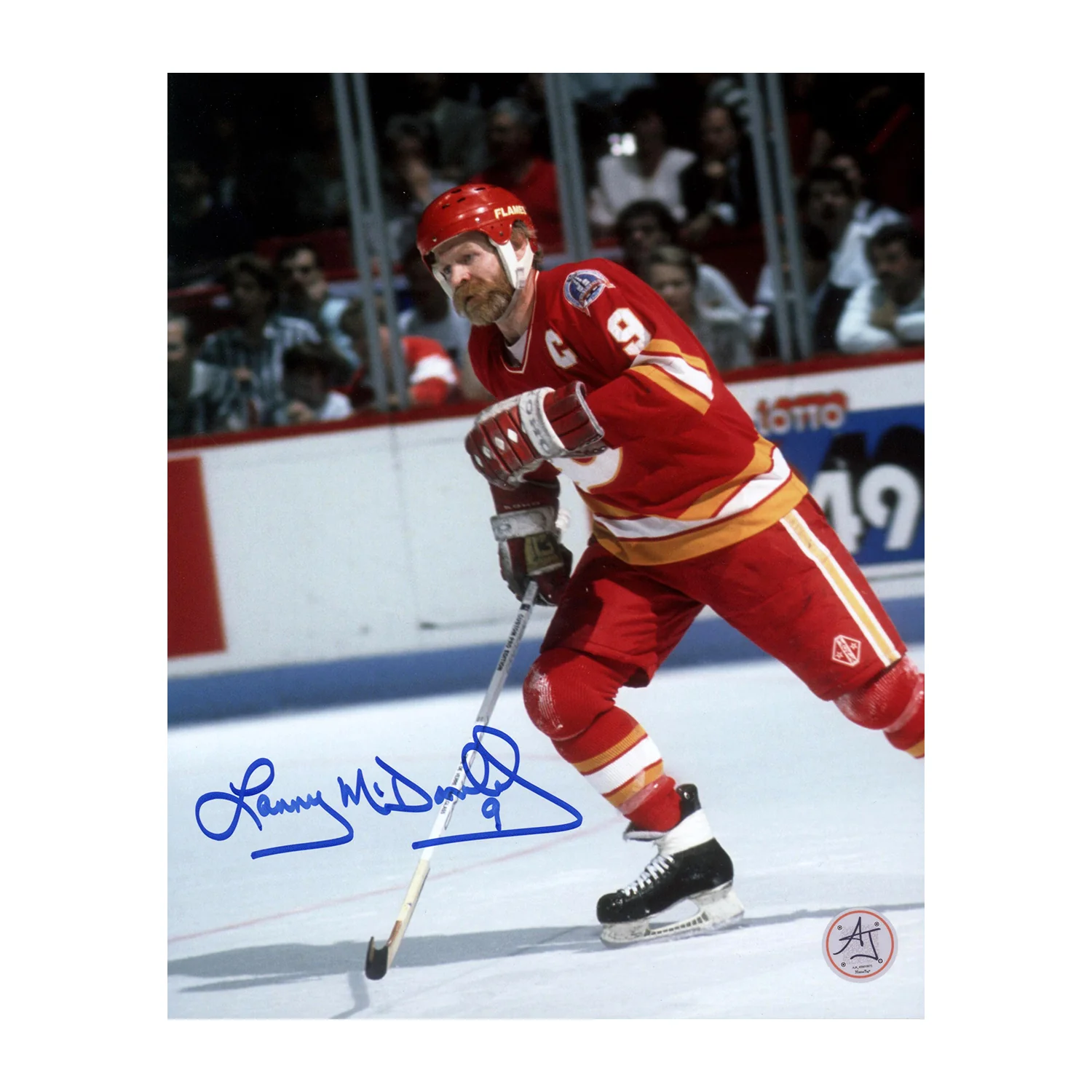 Lanny McDonald Signed Calgary Flames Playoff Finals 8x10 Photo