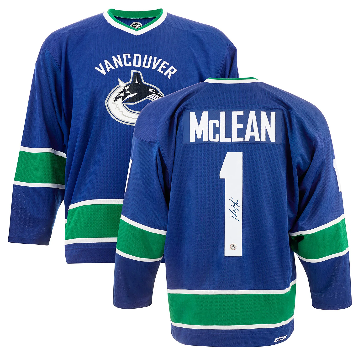 Kirk McLean Signed Vancouver Canucks Replica CCM Mass Jersey - Image 3