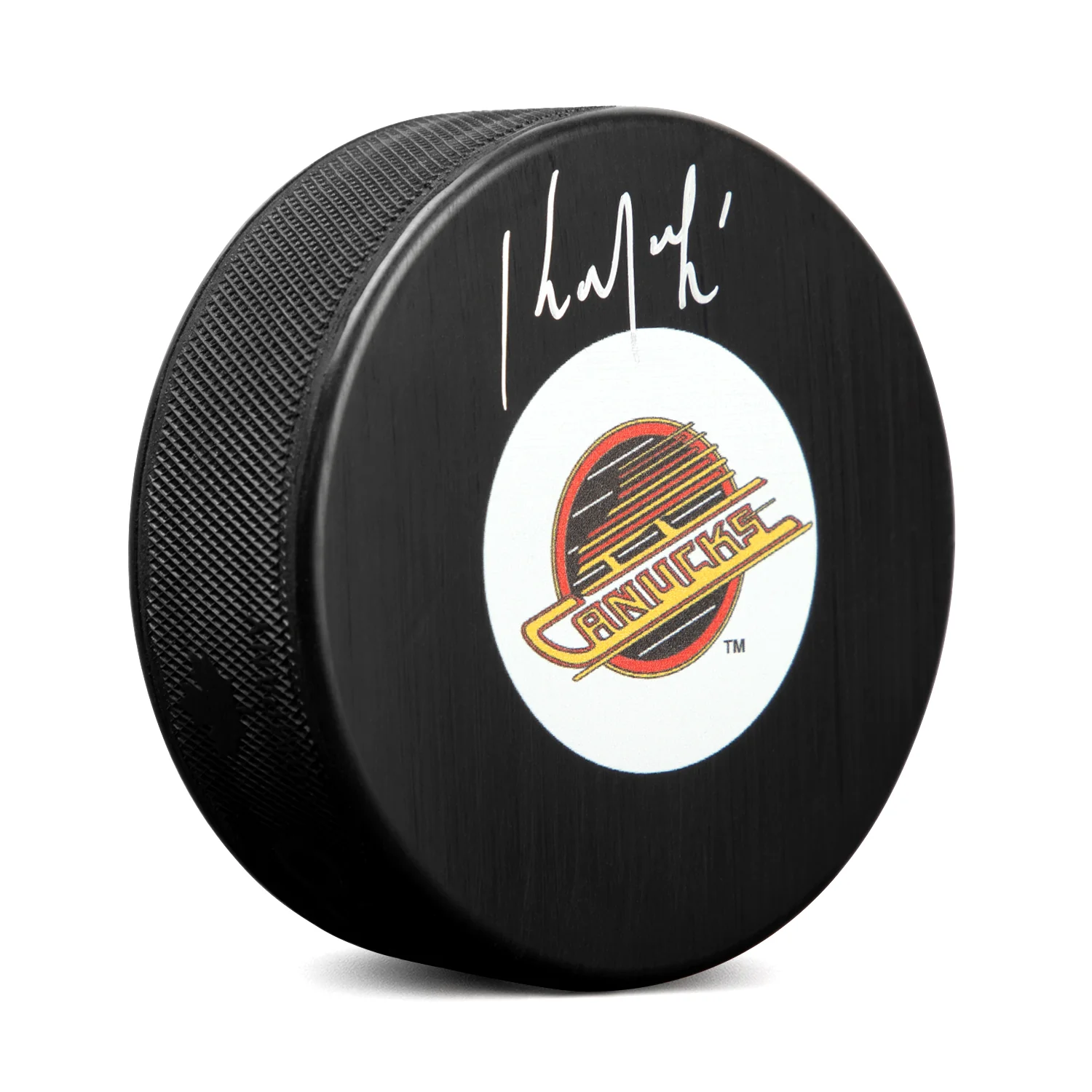 Kirk Mclean Autographed Vancouver Canucks Retro Logo Vintage Puck