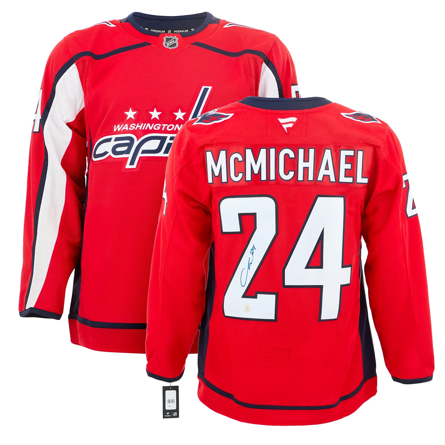 Connor McMichael Autographed Washington Capitals Fanatics Premium Jersey - Image 3