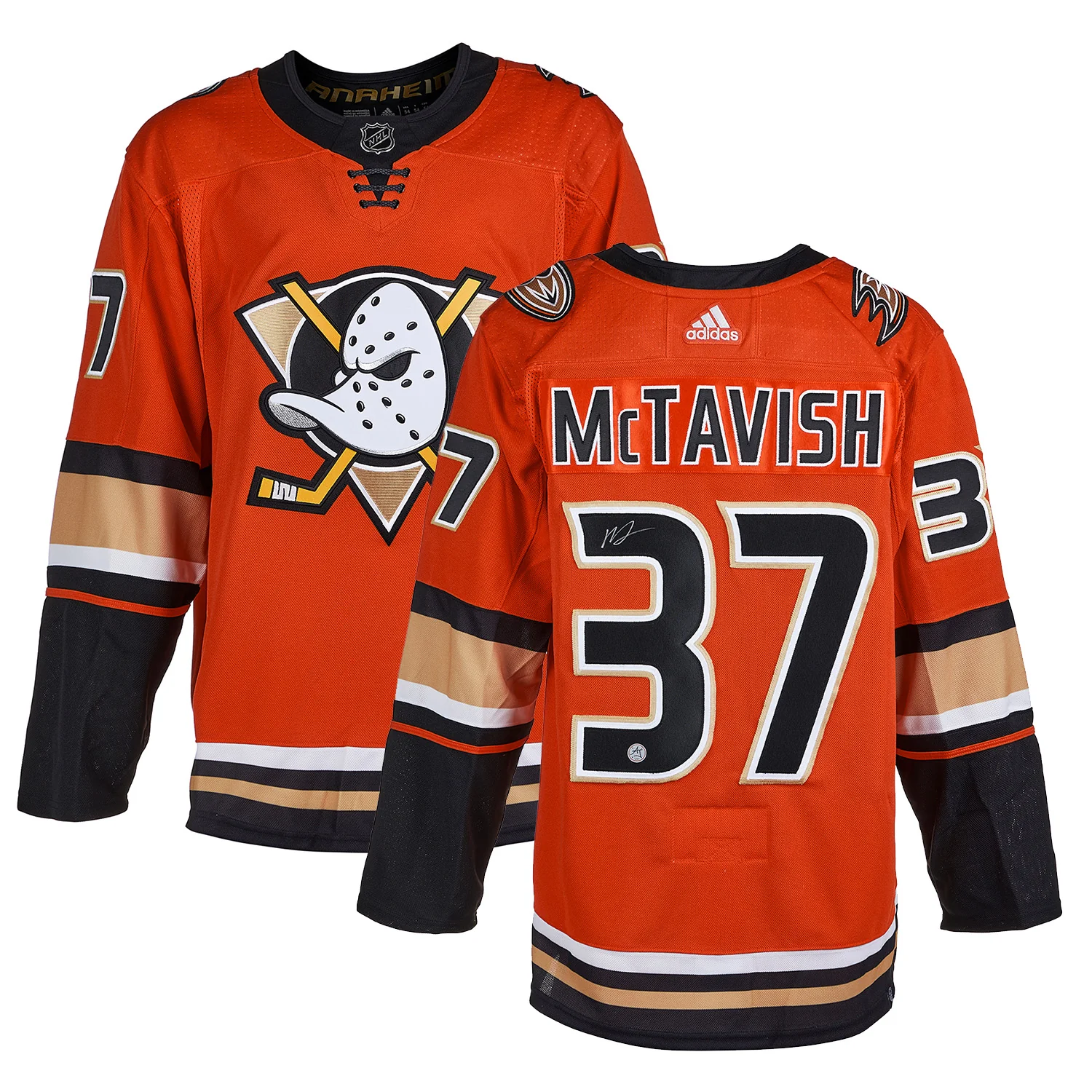 Mason McTavish Signed Anaheim Ducks Alternate adidas Jersey - Image 3