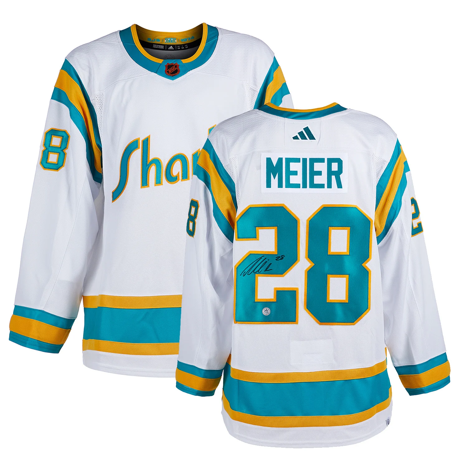 Timo Meier Signed San Jose Sharks Reverse Retro 2.0 adidas Jersey - Image 3