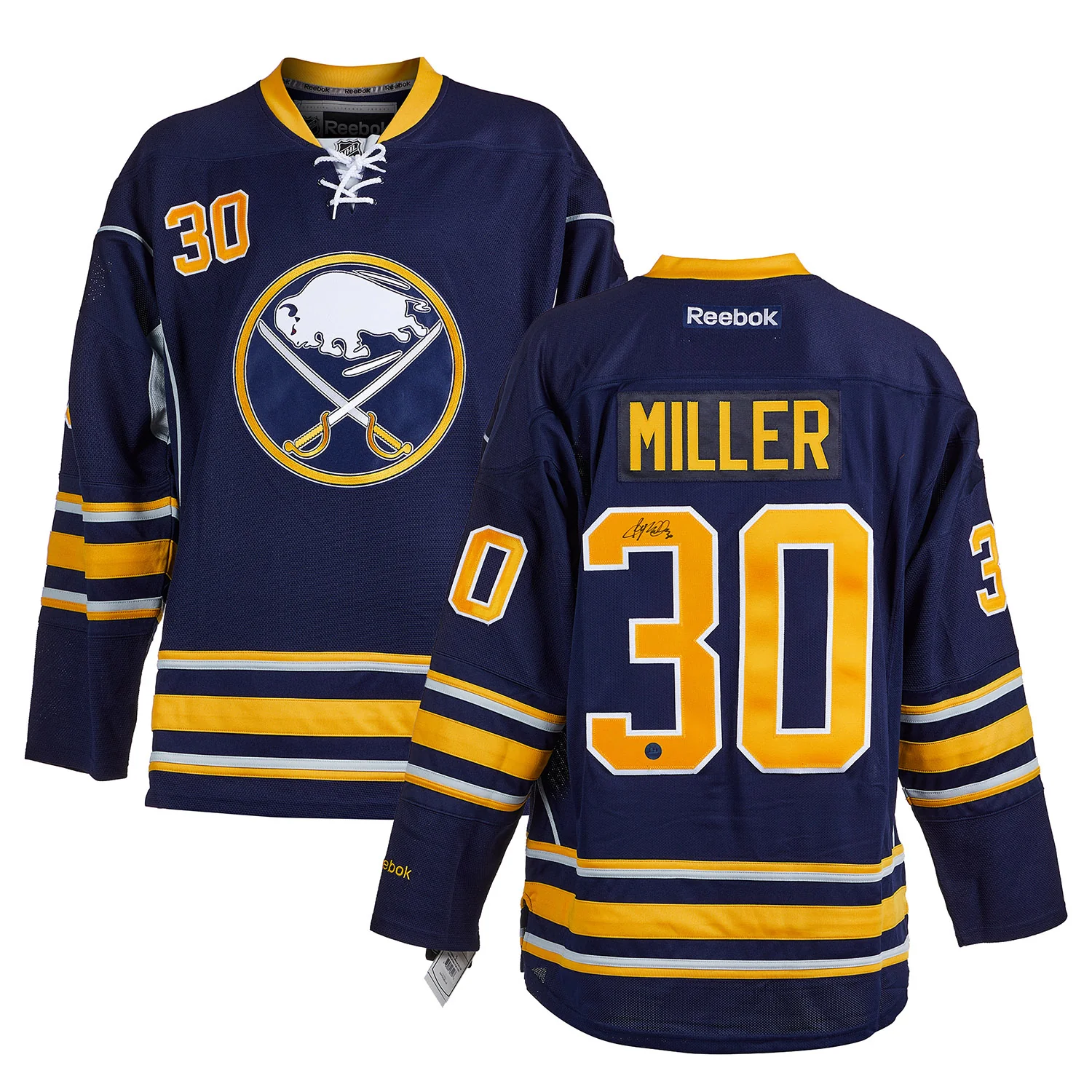 Ryan Miller Autographed Buffalo Sabres Vintage Reebok Jersey - Image 3