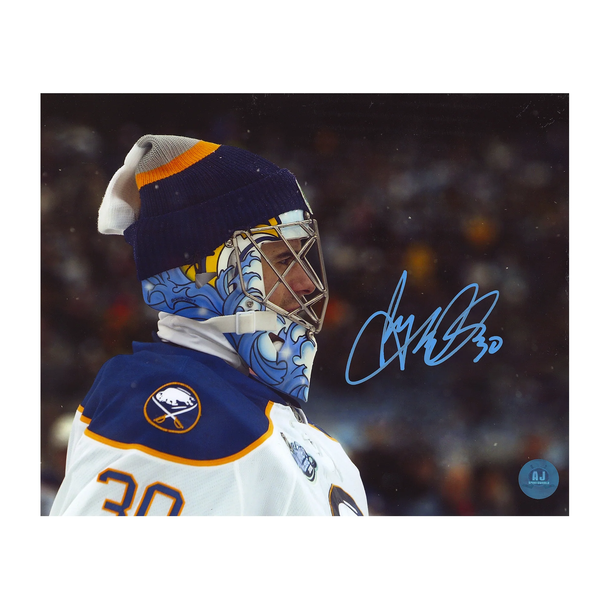 Ryan Miller Signed Buffalo Sabres Goalie Mask Profile 8x10 Photo