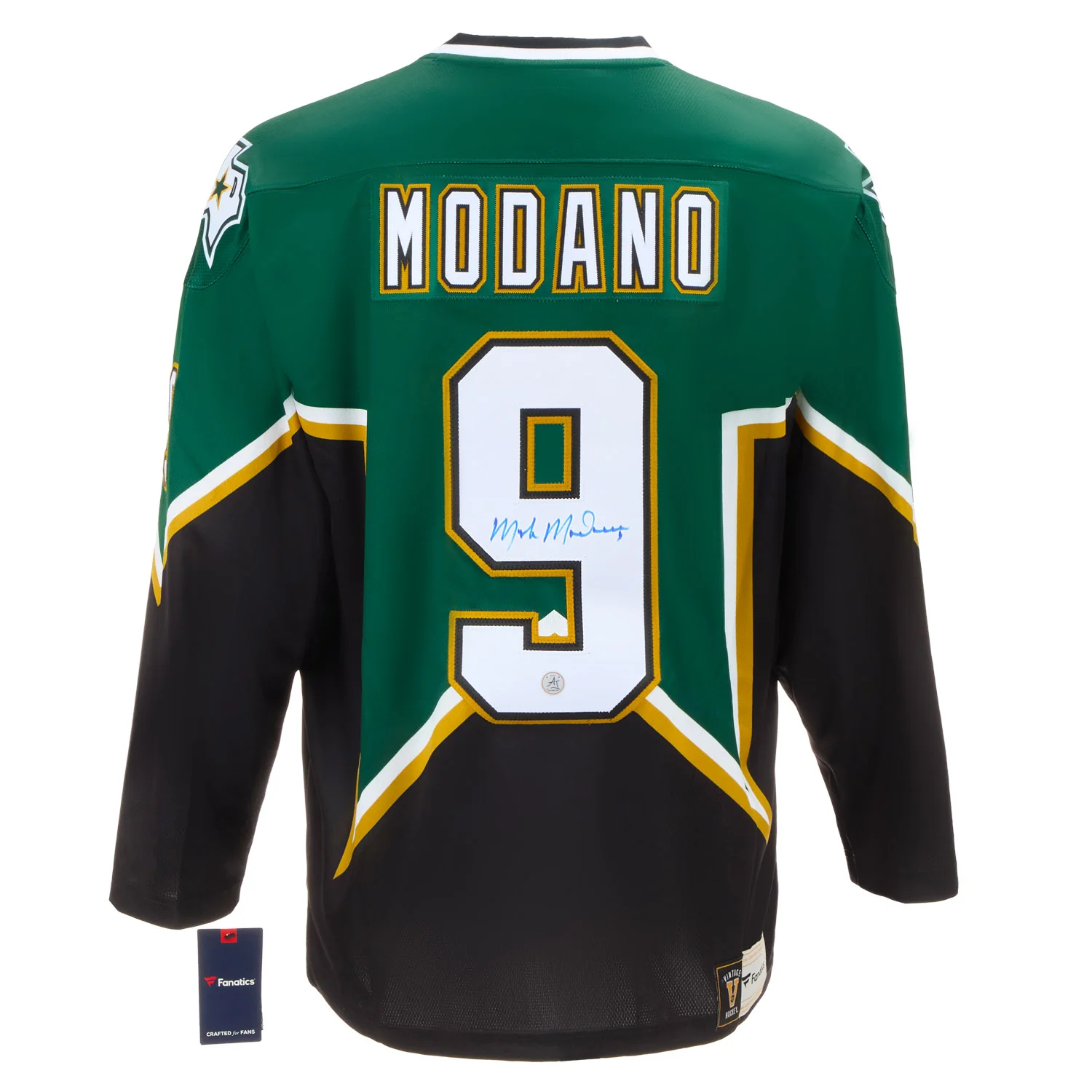 Mike Modano Autographed Dallas Stars Fanatics Throwback Jersey