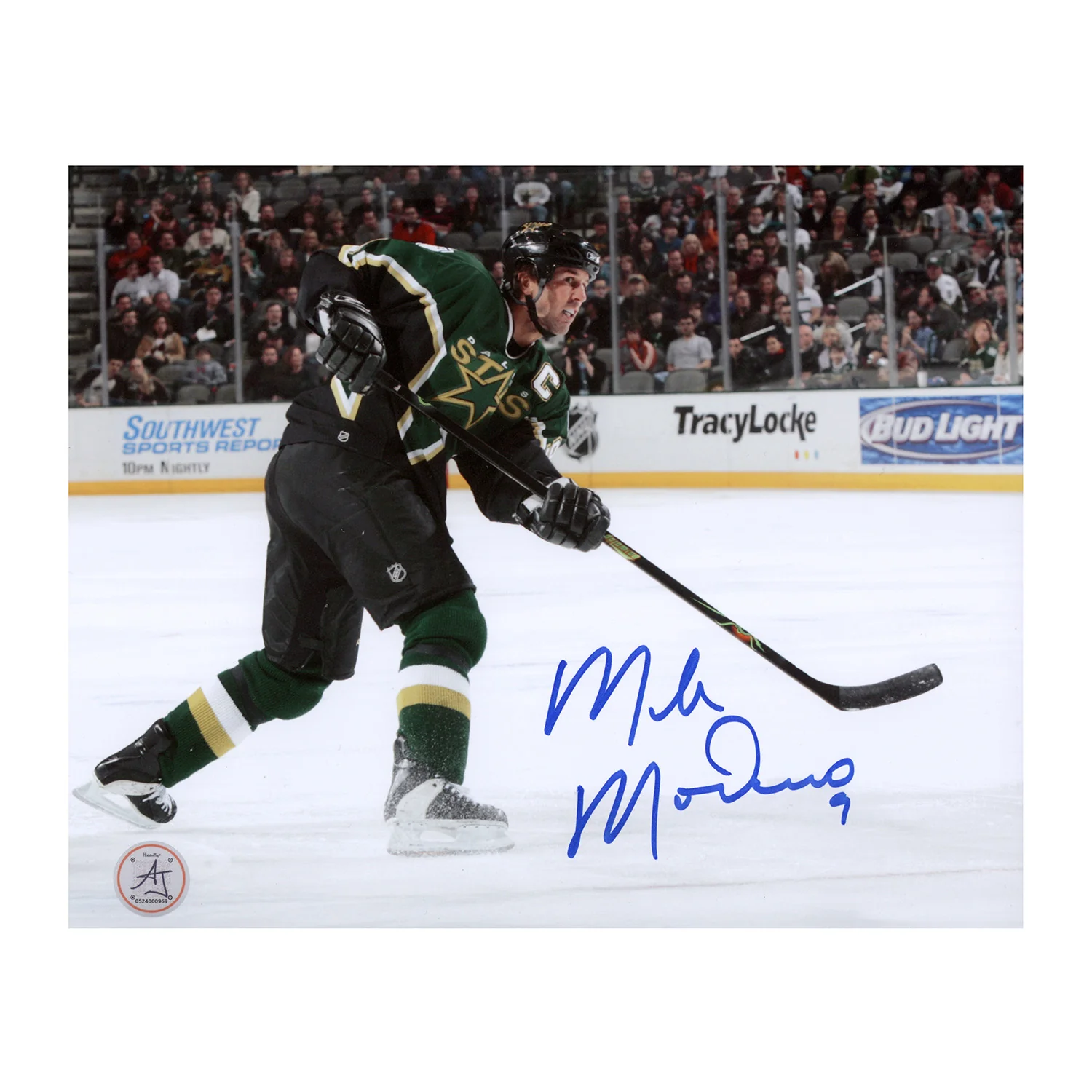 Mike Modano Autographed Dallas Stars Captain 8x10 Photo