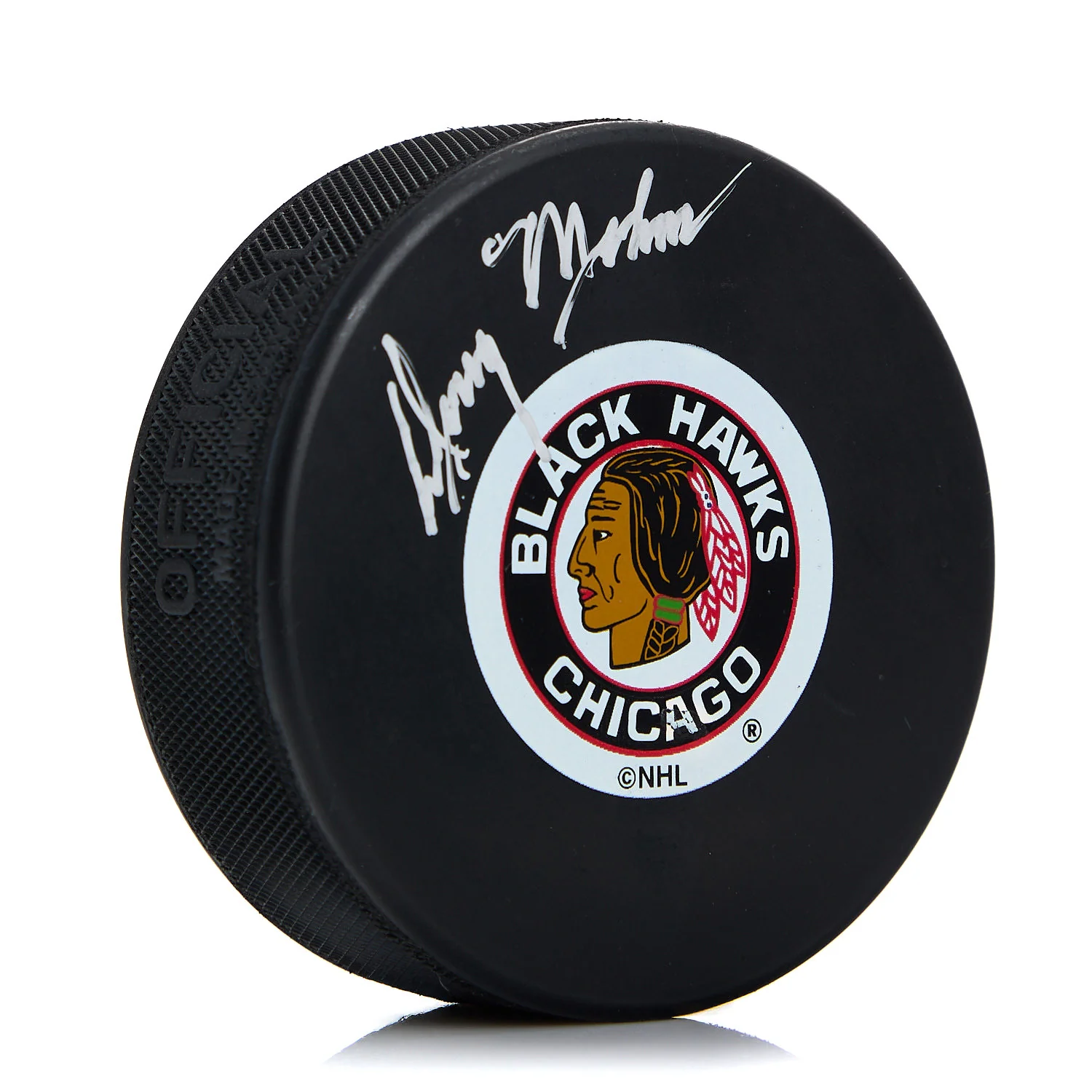 Doug Mohns Chicago Blackhawks Autographed Hockey Puck