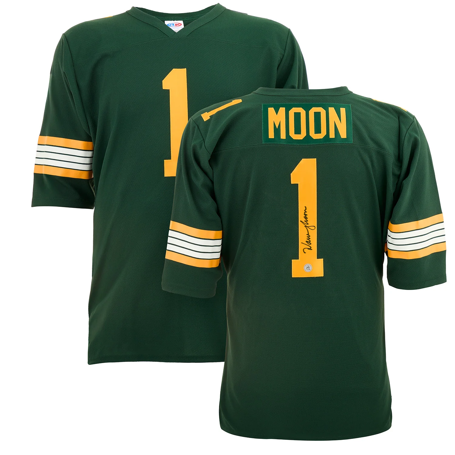 Warren Moon Autographed Edmonton Custom Throwback CFL Football Jersey - Image 3