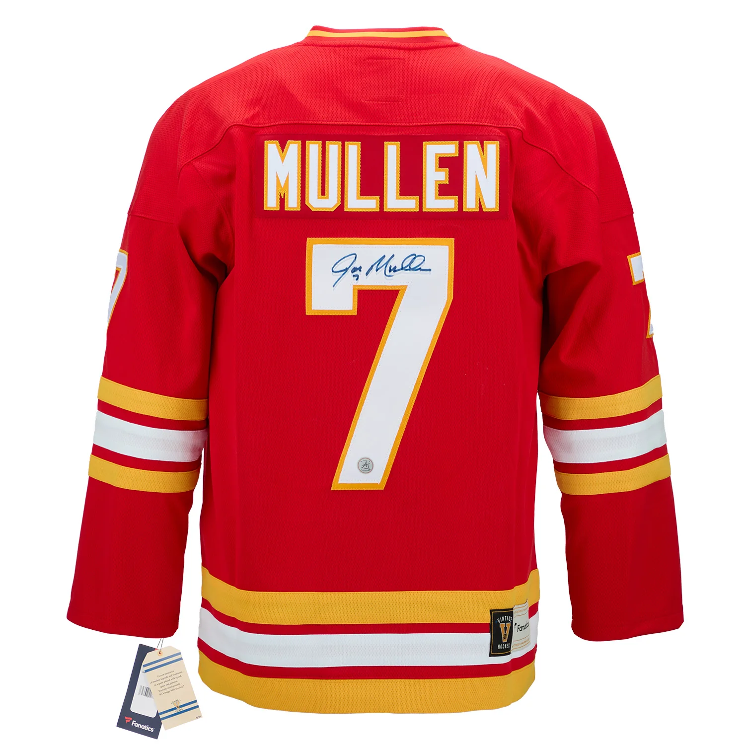 Joe Mullen Signed Calgary Flames Fanatics Throwback Jersey